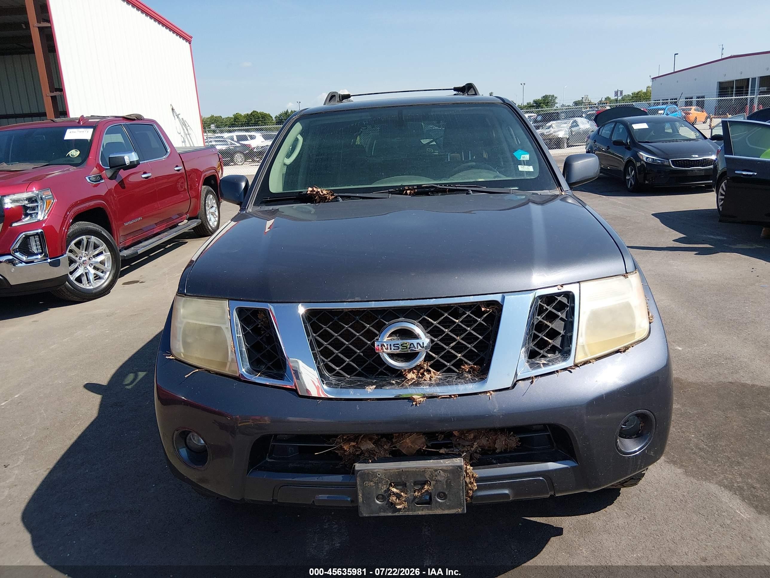 2011 Nissan Pathfinder Sv Gray vin: 5N1AR1NB4BC610443