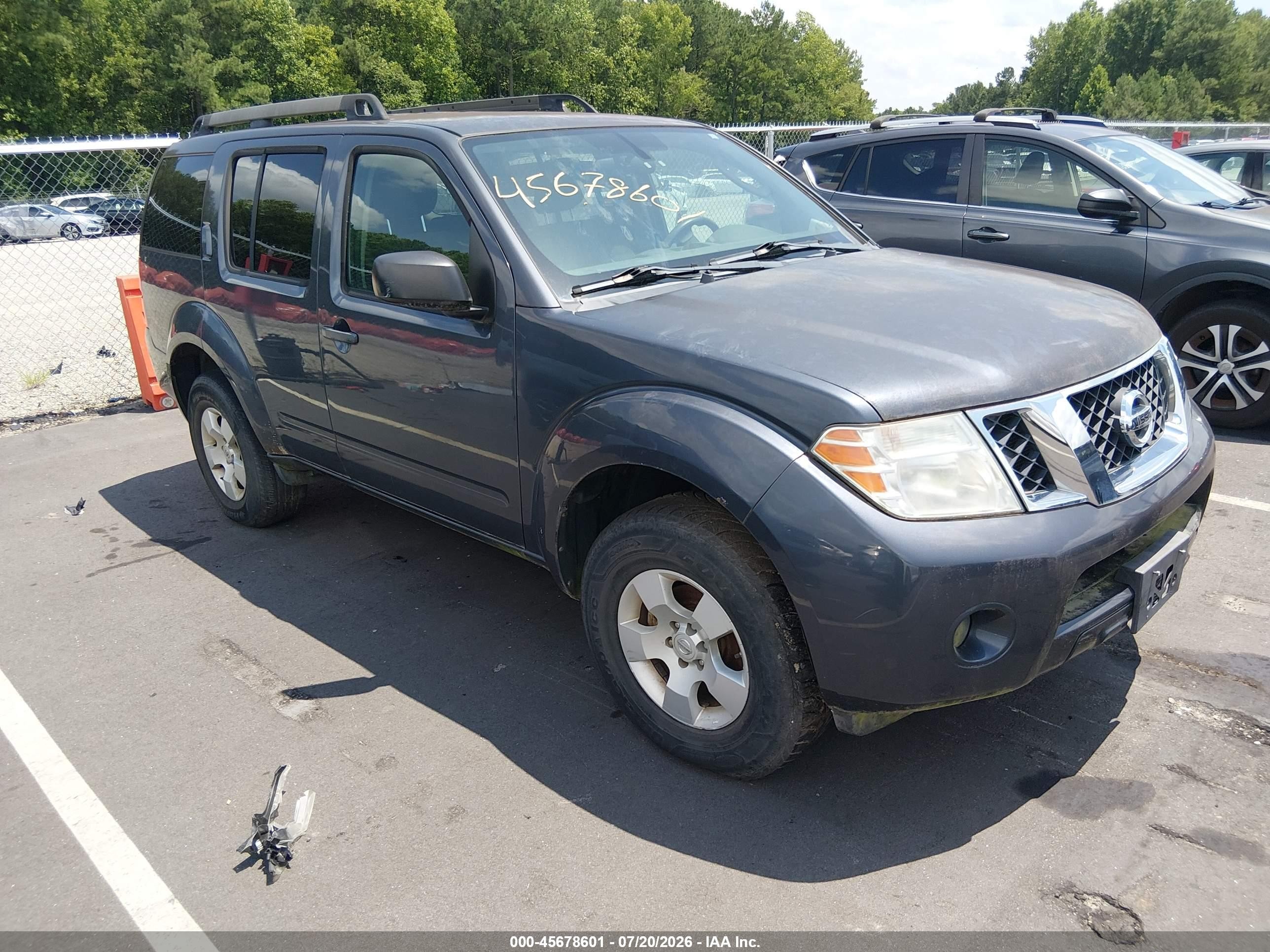 2011 Nissan Pathfinder S Gray vin: 5N1AR1NB4BC622642