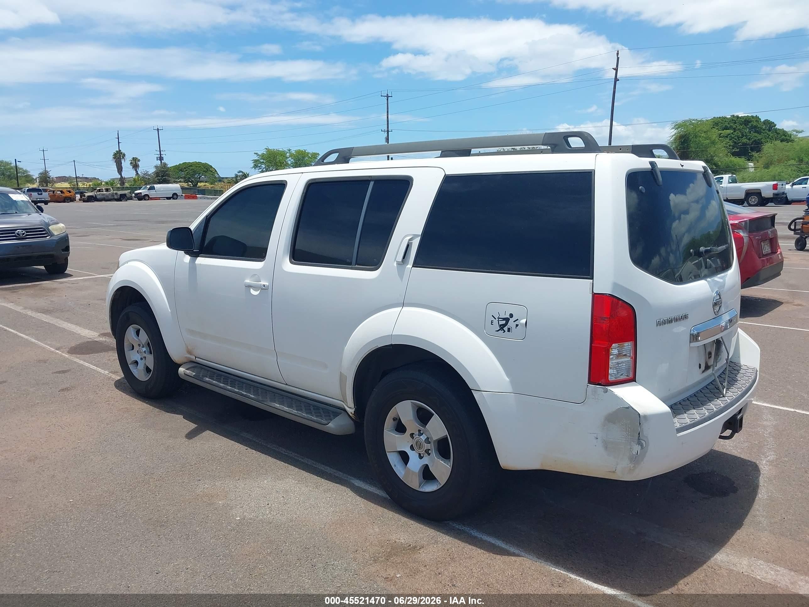 2012 Nissan Pathfinder S White vin: 5N1AR1NB4CC635909