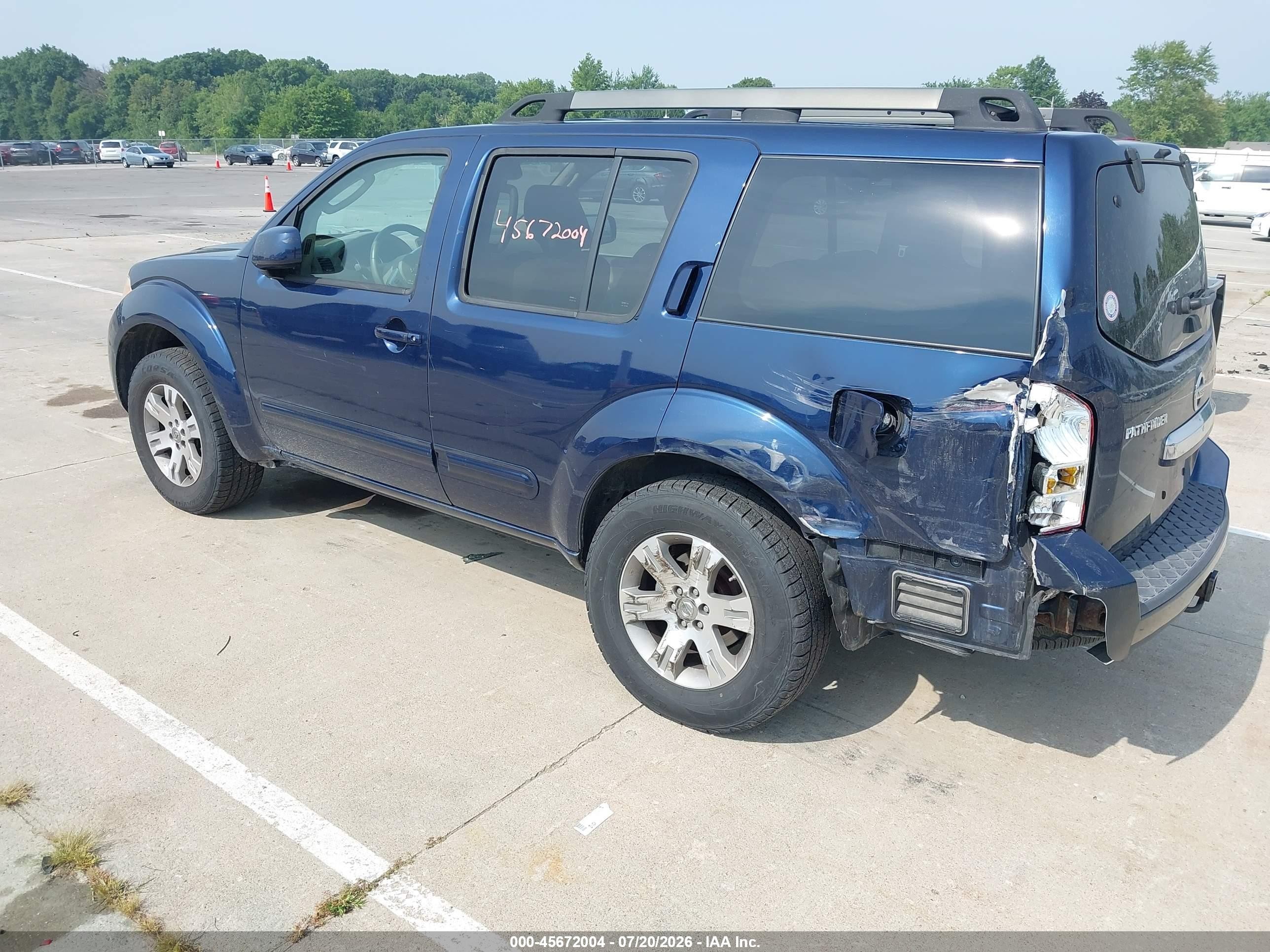 2010 Nissan Pathfinder Se Blue vin: 5N1AR1NB5AC608201