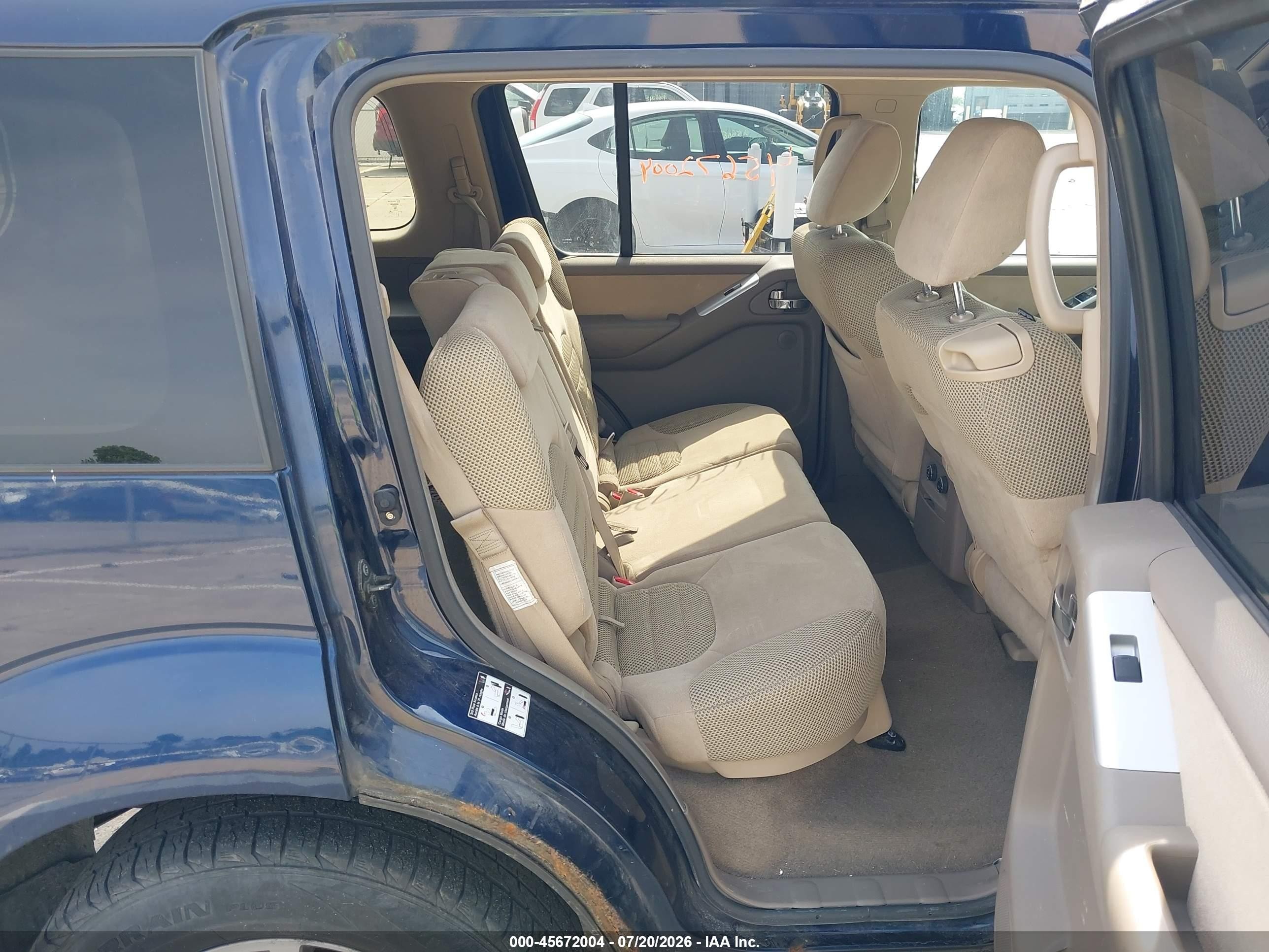 2010 Nissan Pathfinder Se Blue vin: 5N1AR1NB5AC608201
