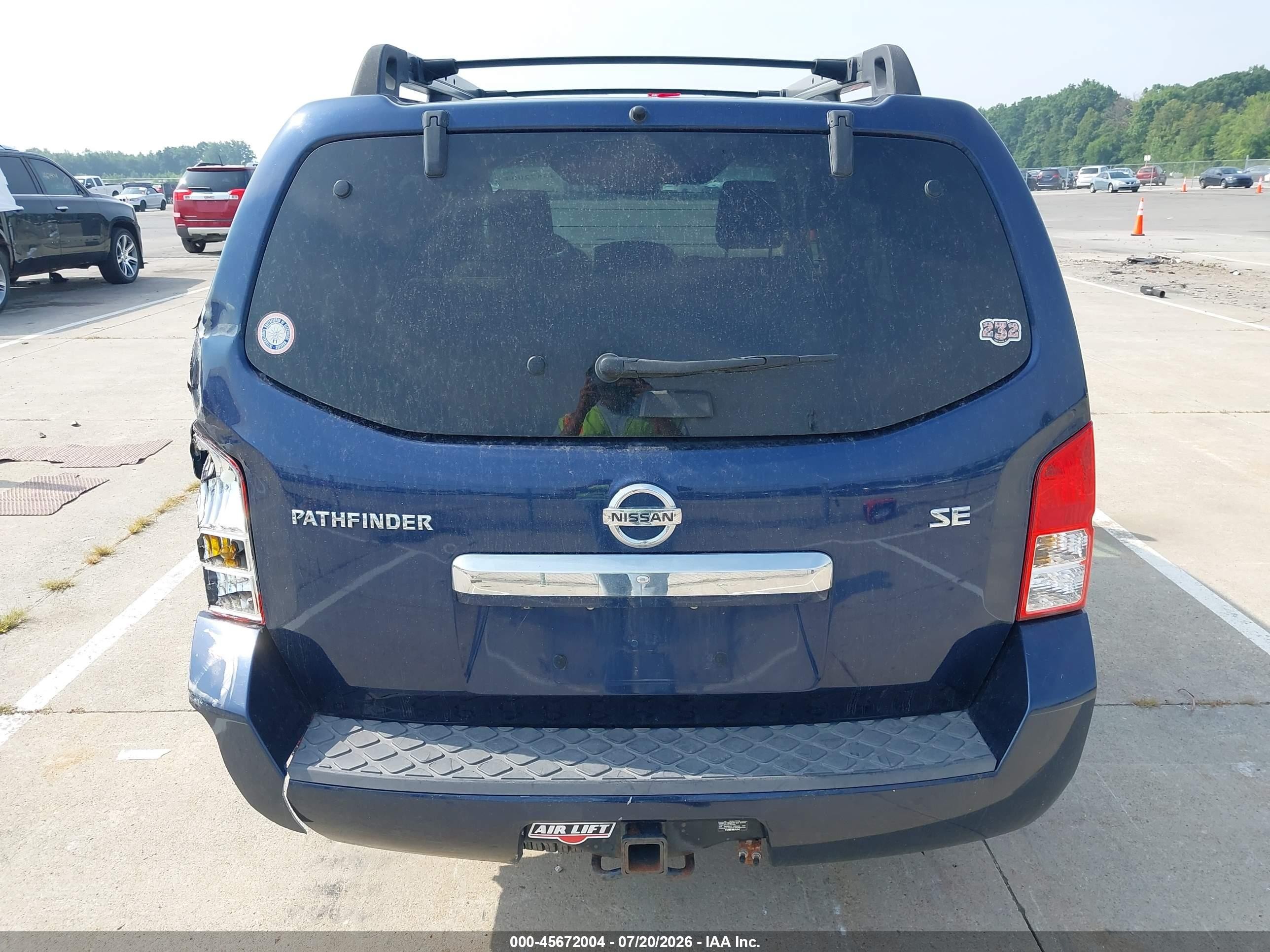 2010 Nissan Pathfinder Se Blue vin: 5N1AR1NB5AC608201