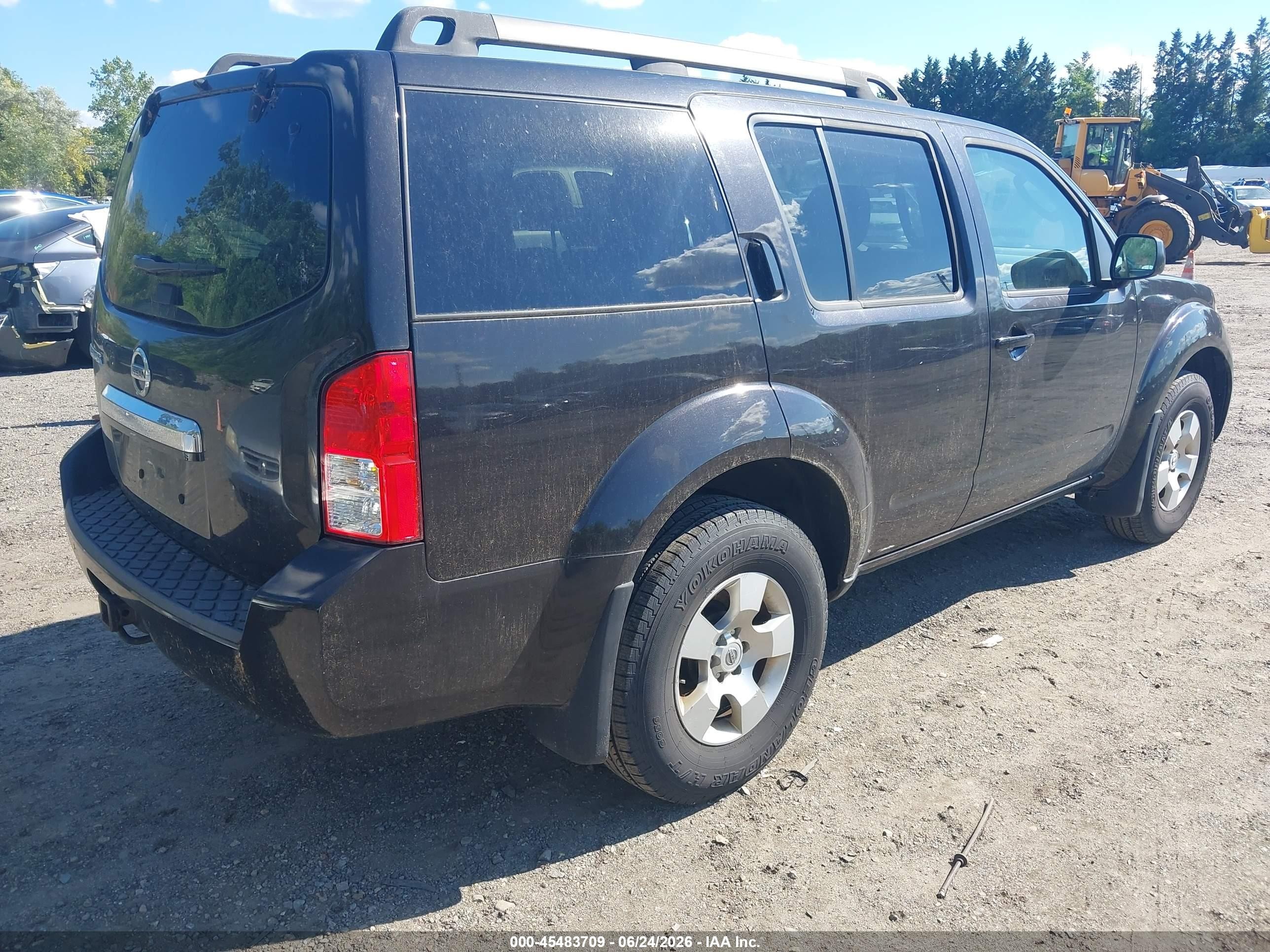 2012 Nissan Pathfinder S Black vin: 5N1AR1NB5CC605799