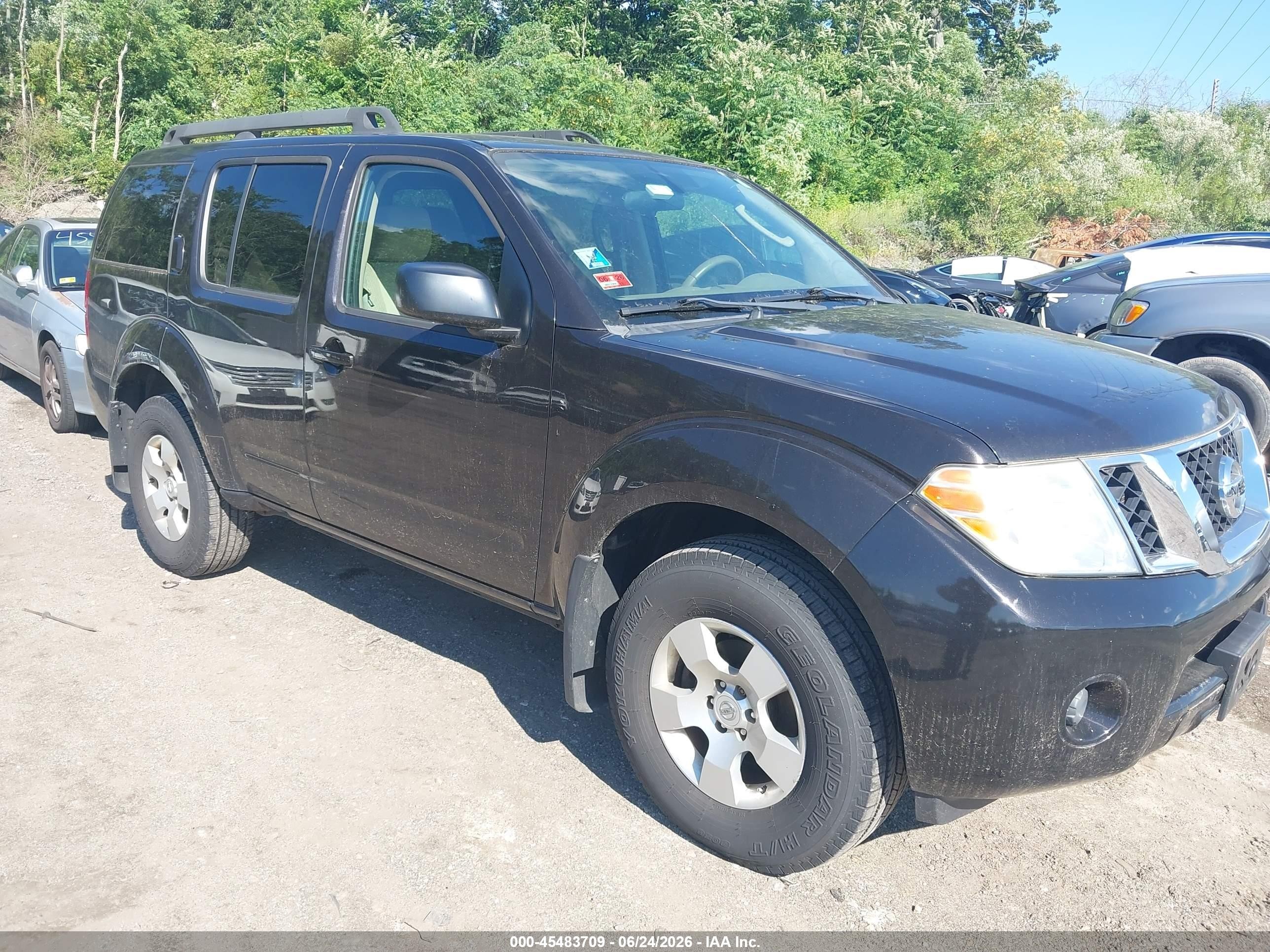 2012 Nissan Pathfinder S Black vin: 5N1AR1NB5CC605799