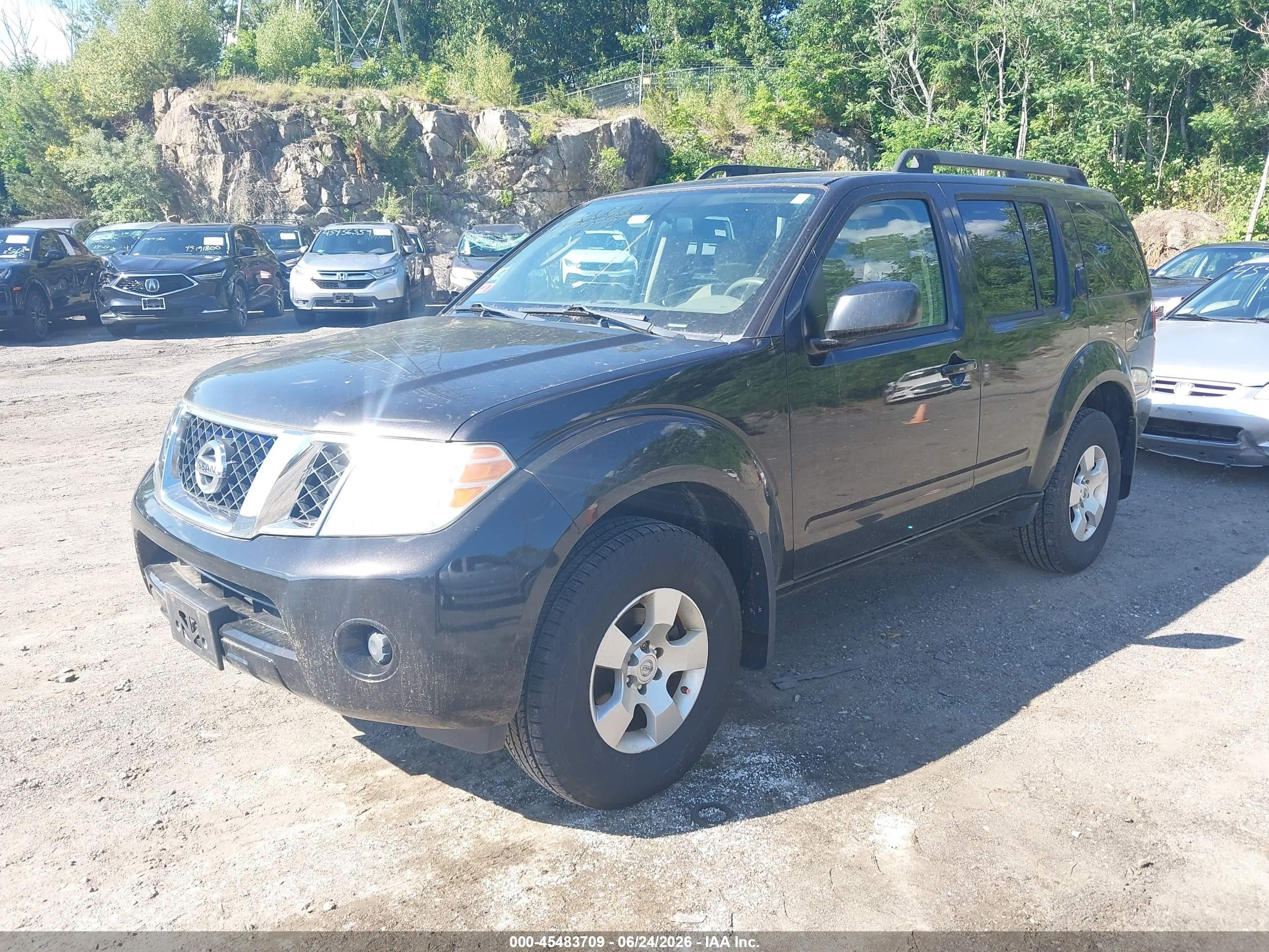 2012 Nissan Pathfinder S Black vin: 5N1AR1NB5CC605799