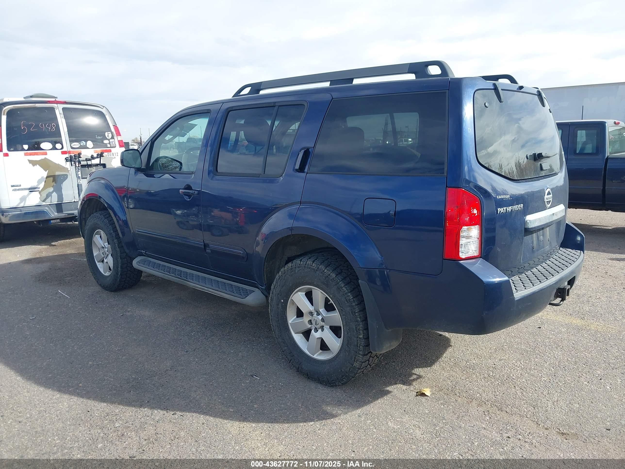2012 Nissan Pathfinder Sv Dark Blue vin: 5N1AR1NB5CC620173