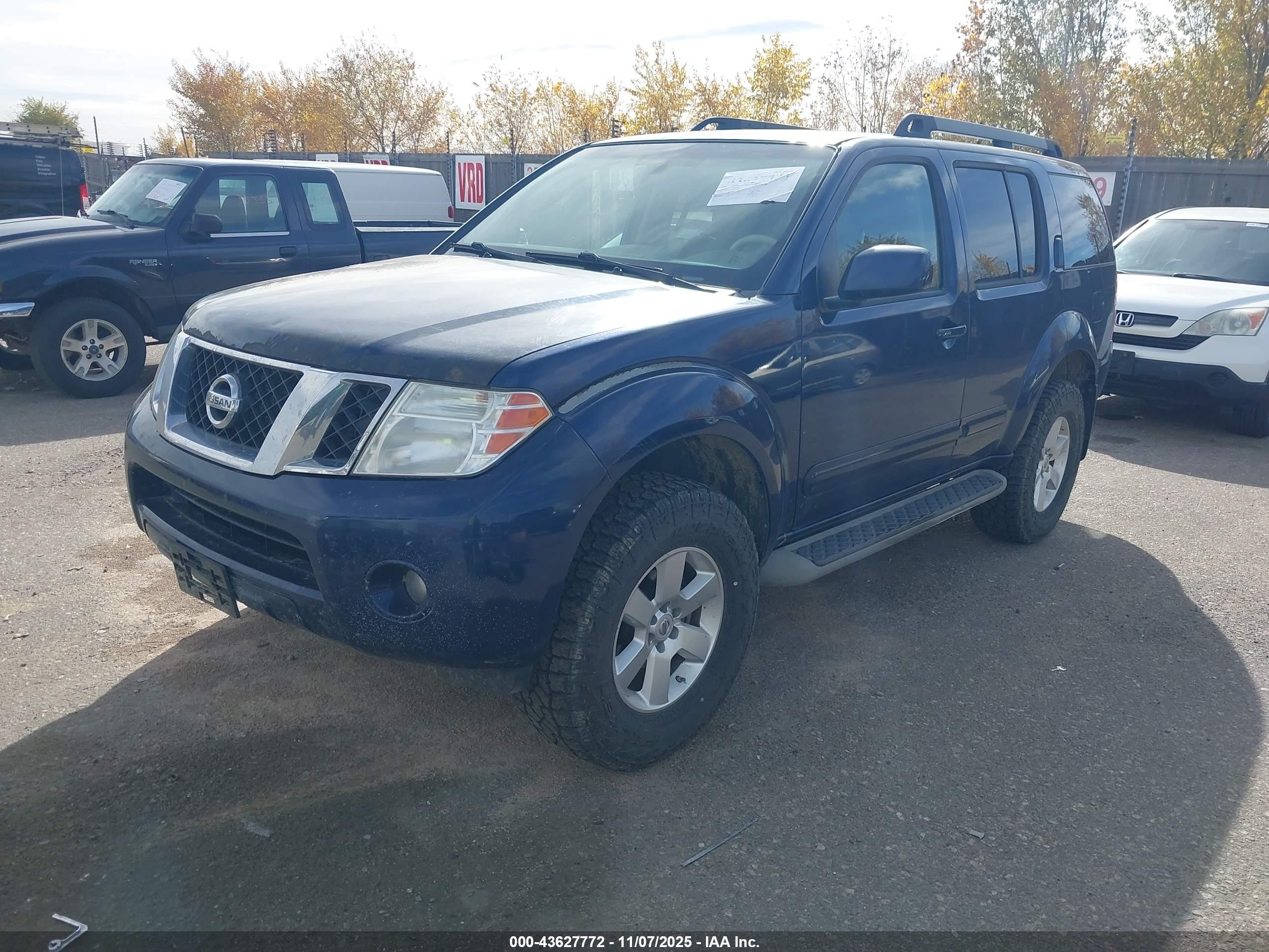 2012 Nissan Pathfinder Sv Dark Blue vin: 5N1AR1NB5CC620173