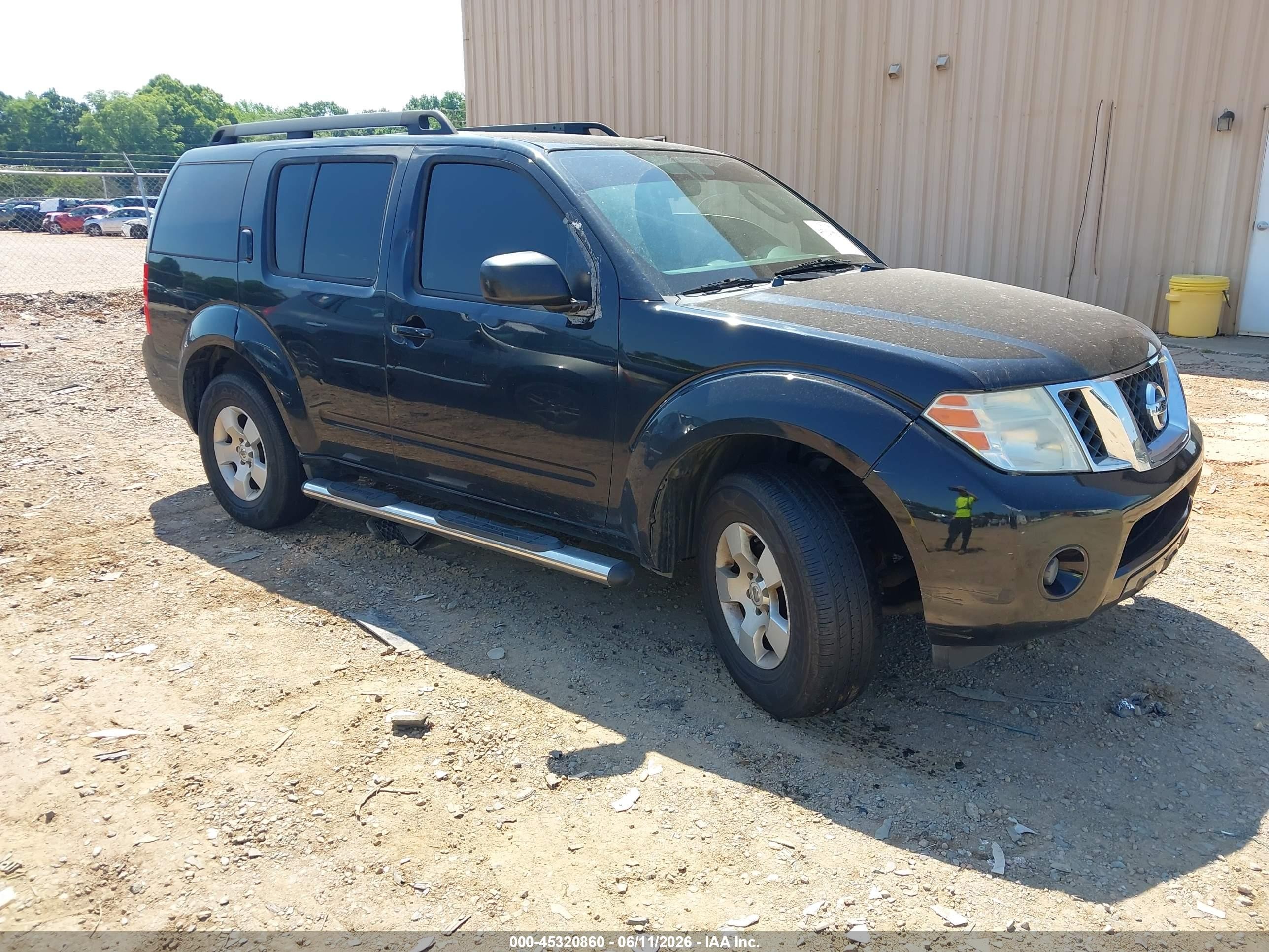 2012 Nissan Pathfinder S Black vin: 5N1AR1NB5CC627205
