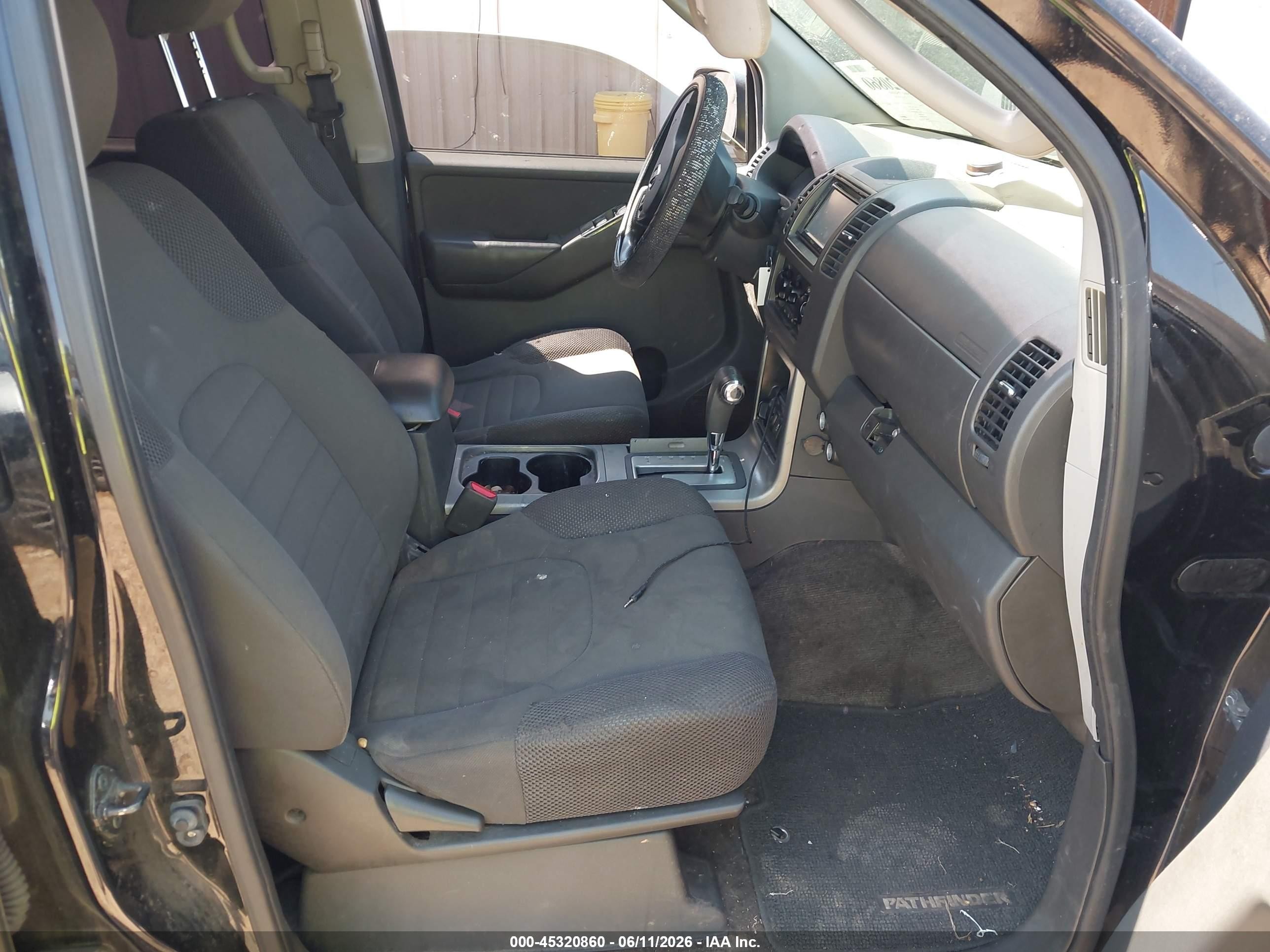 2012 Nissan Pathfinder S Black vin: 5N1AR1NB5CC627205