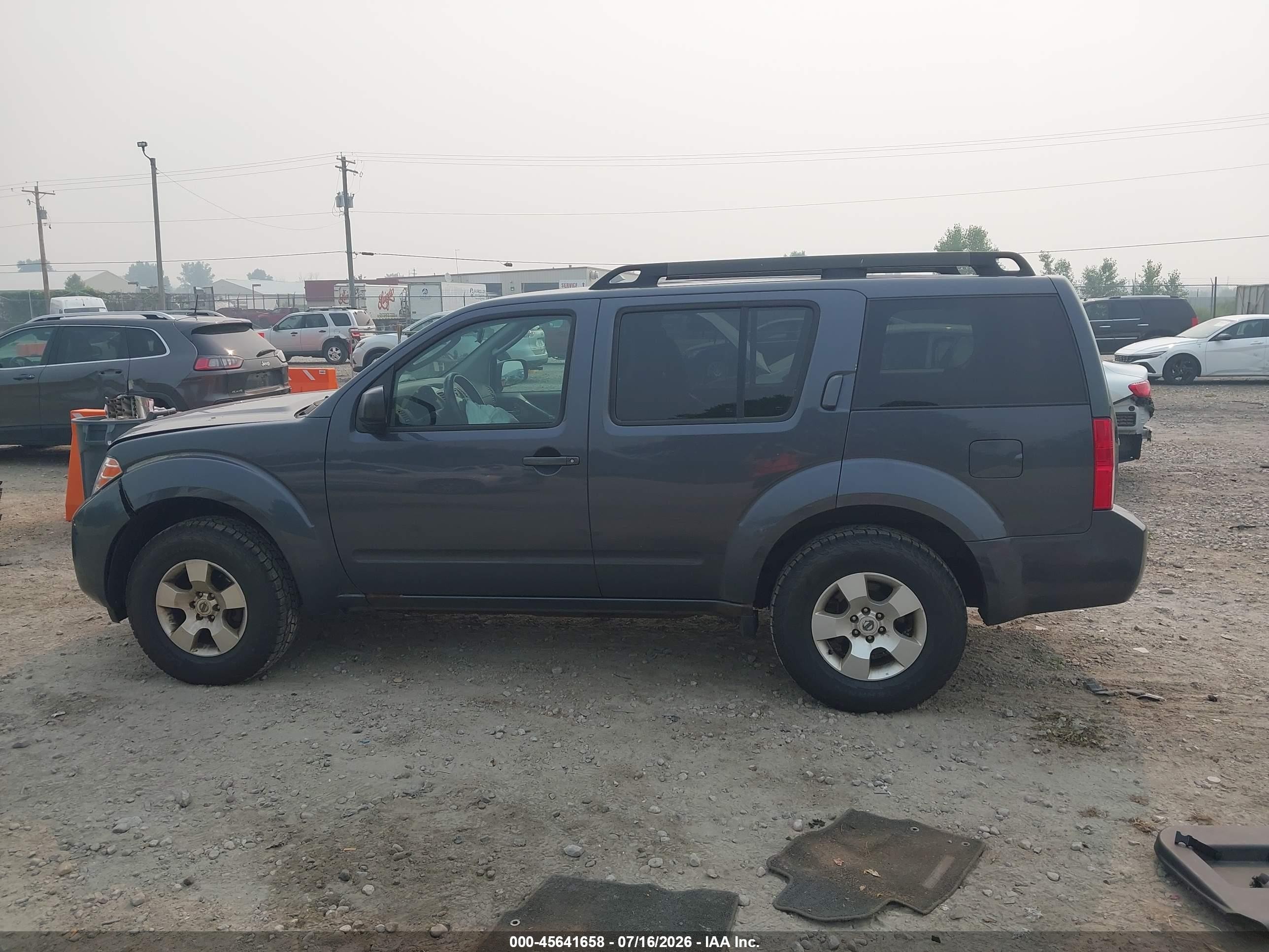 2010 Nissan Pathfinder S Gray vin: 5N1AR1NB6AC629185