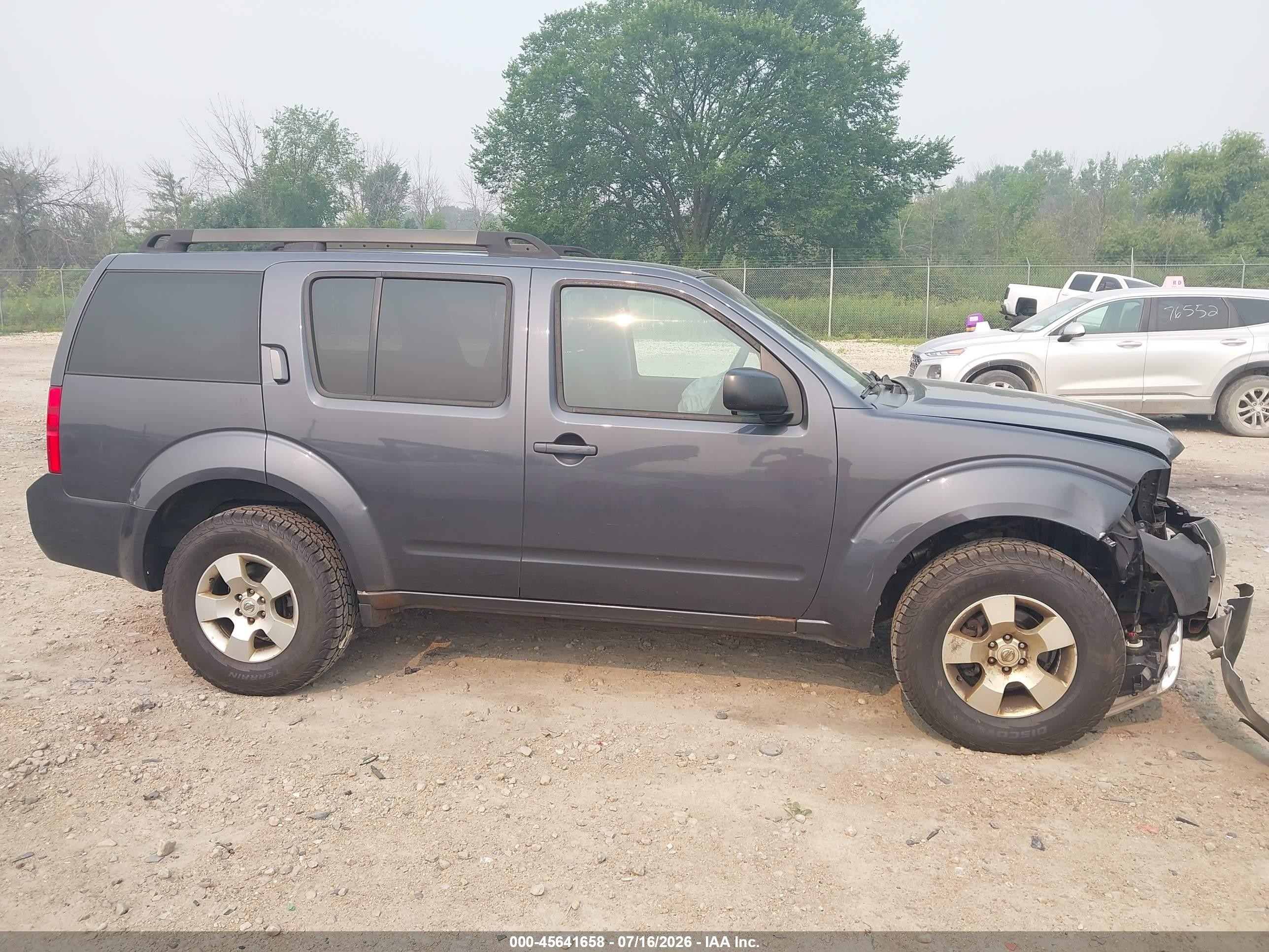 2010 Nissan Pathfinder S Gray vin: 5N1AR1NB6AC629185