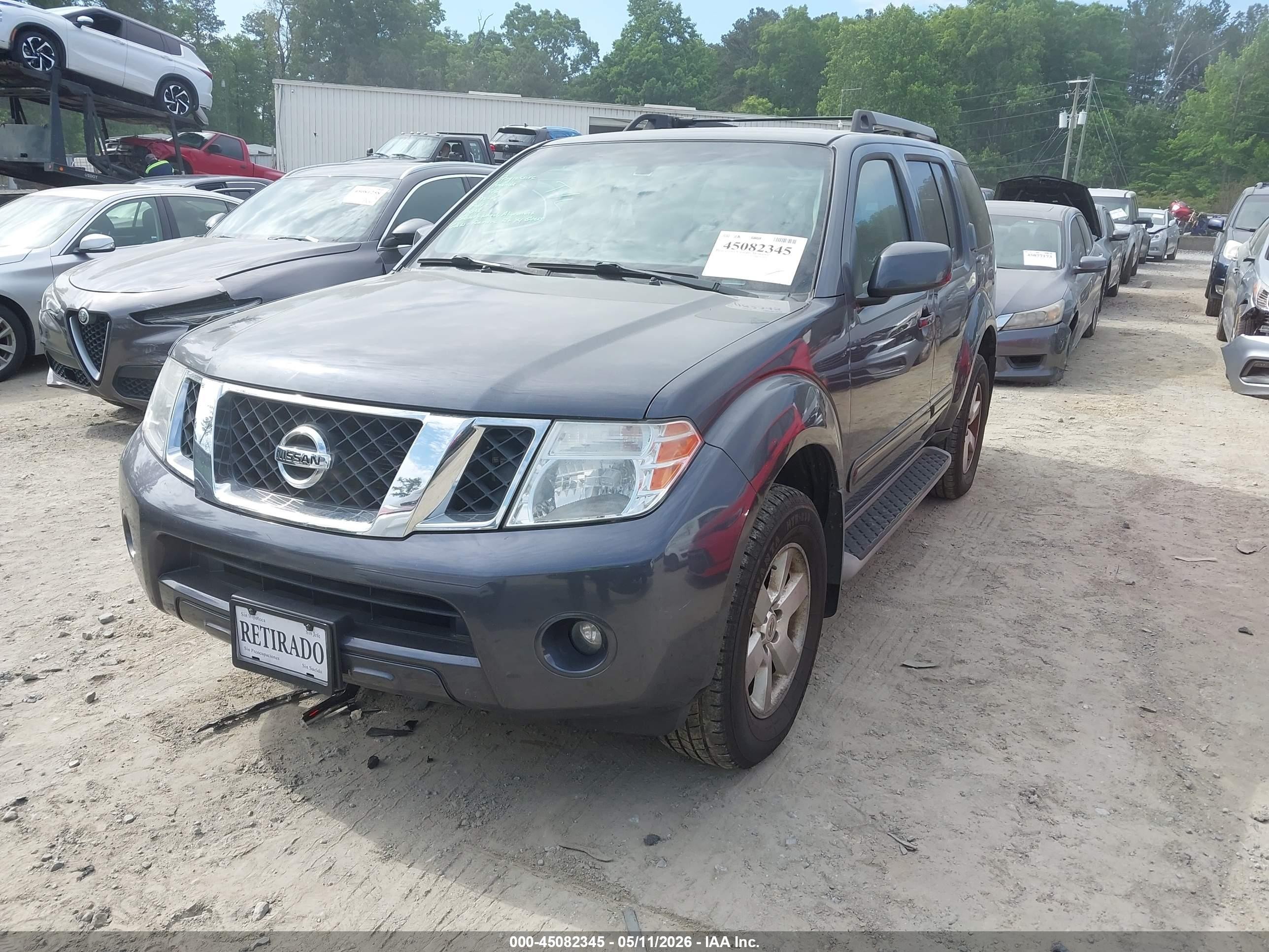2011 Nissan Pathfinder Sv Gray vin: 5N1AR1NB6BC604112