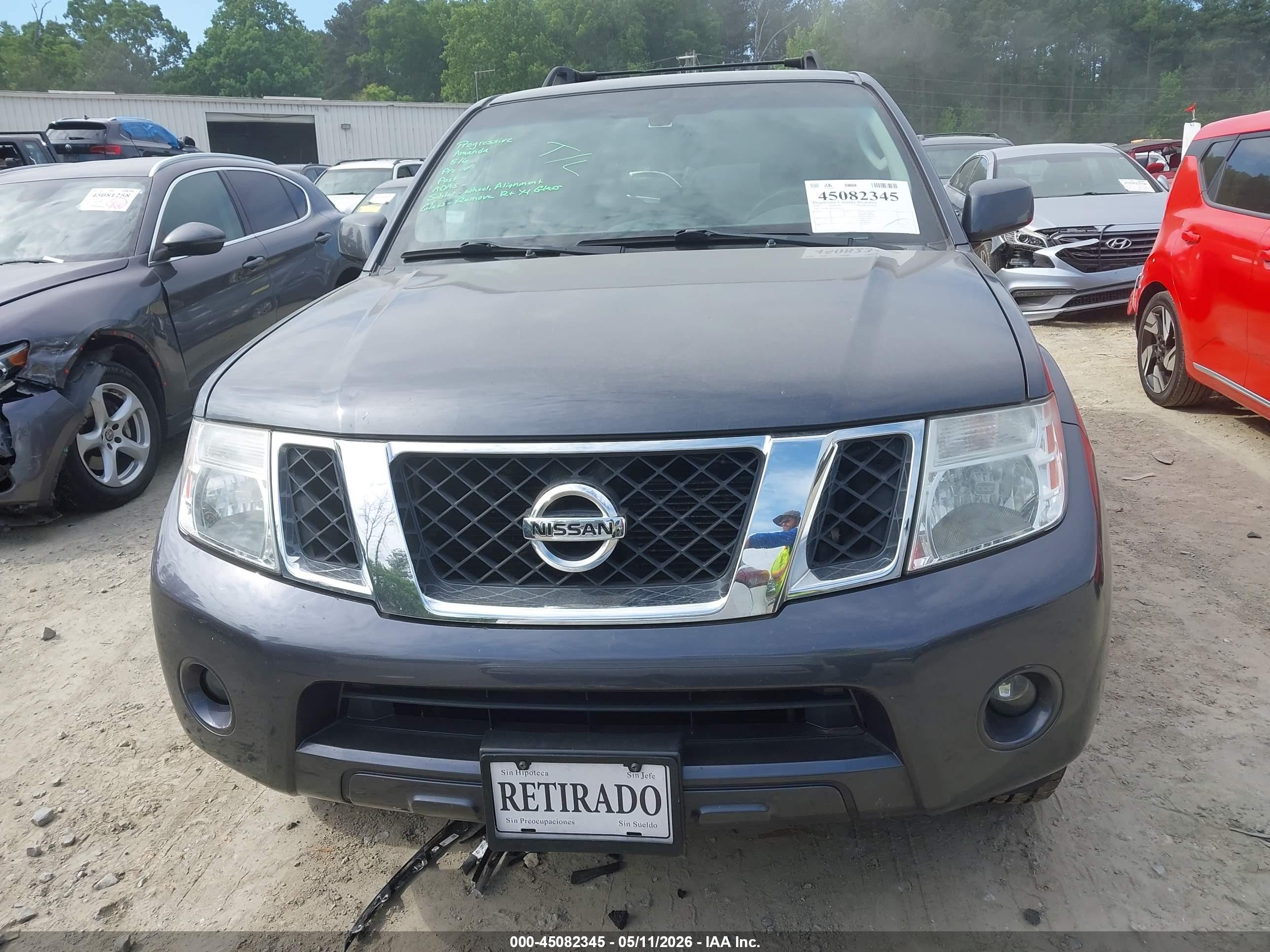 2011 Nissan Pathfinder Sv Gray vin: 5N1AR1NB6BC604112