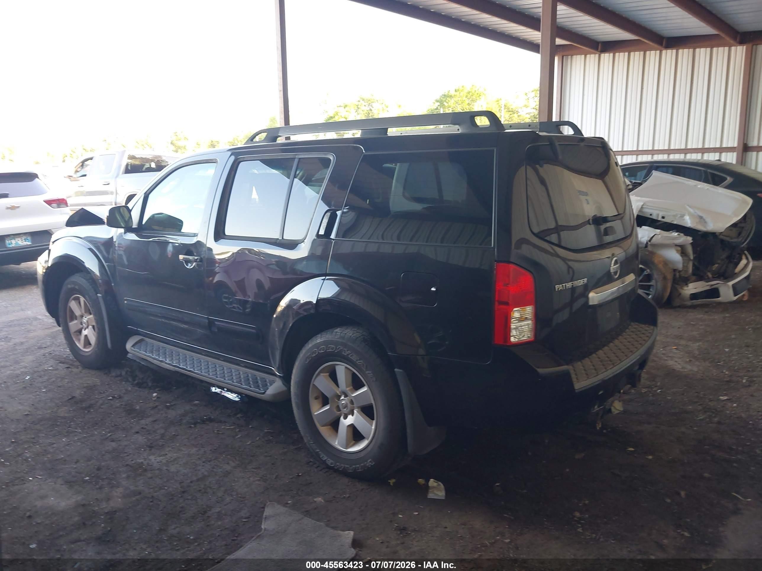 2011 Nissan Pathfinder Sv Black vin: 5N1AR1NB6BC604997