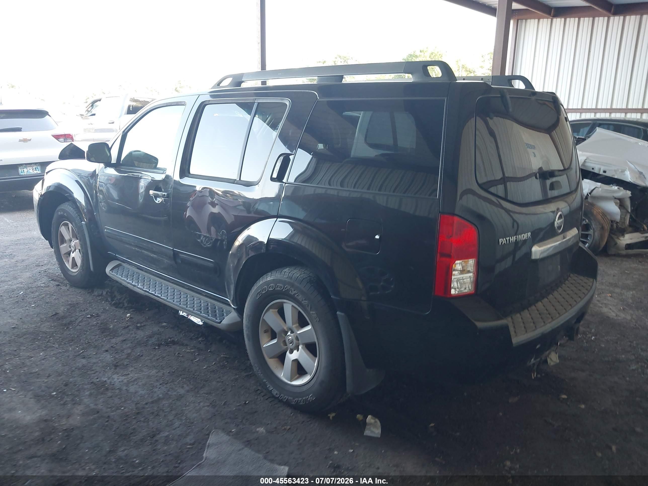 2011 Nissan Pathfinder Sv Black vin: 5N1AR1NB6BC604997