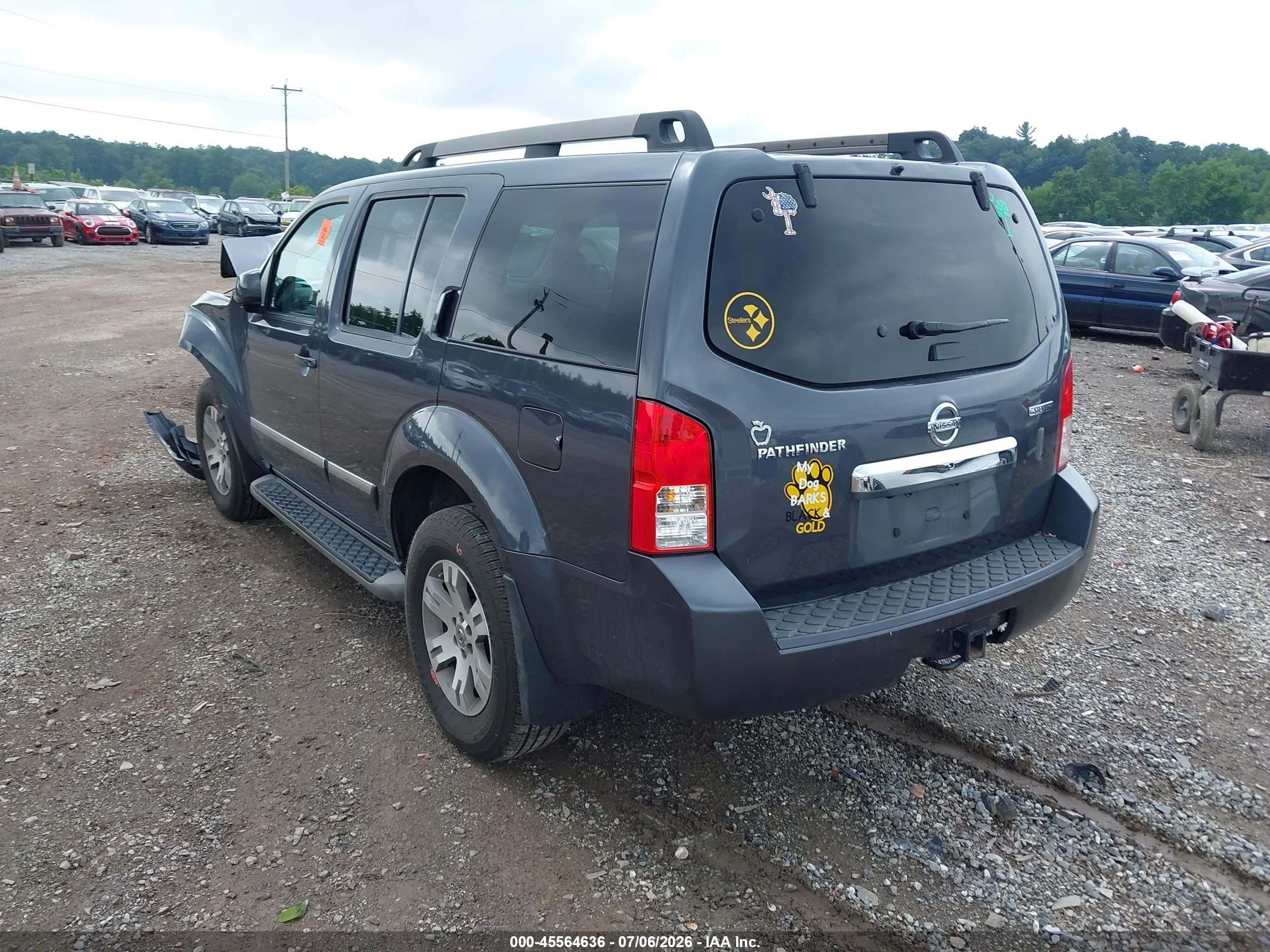 2011 Nissan Pathfinder Silver Black vin: 5N1AR1NB6BC616776