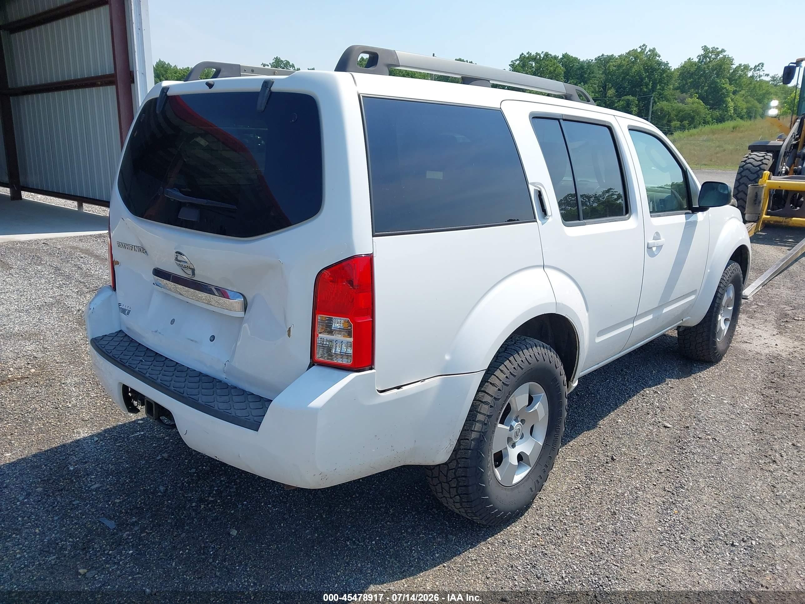 2012 Nissan Pathfinder S White vin: 5N1AR1NB6CC639654