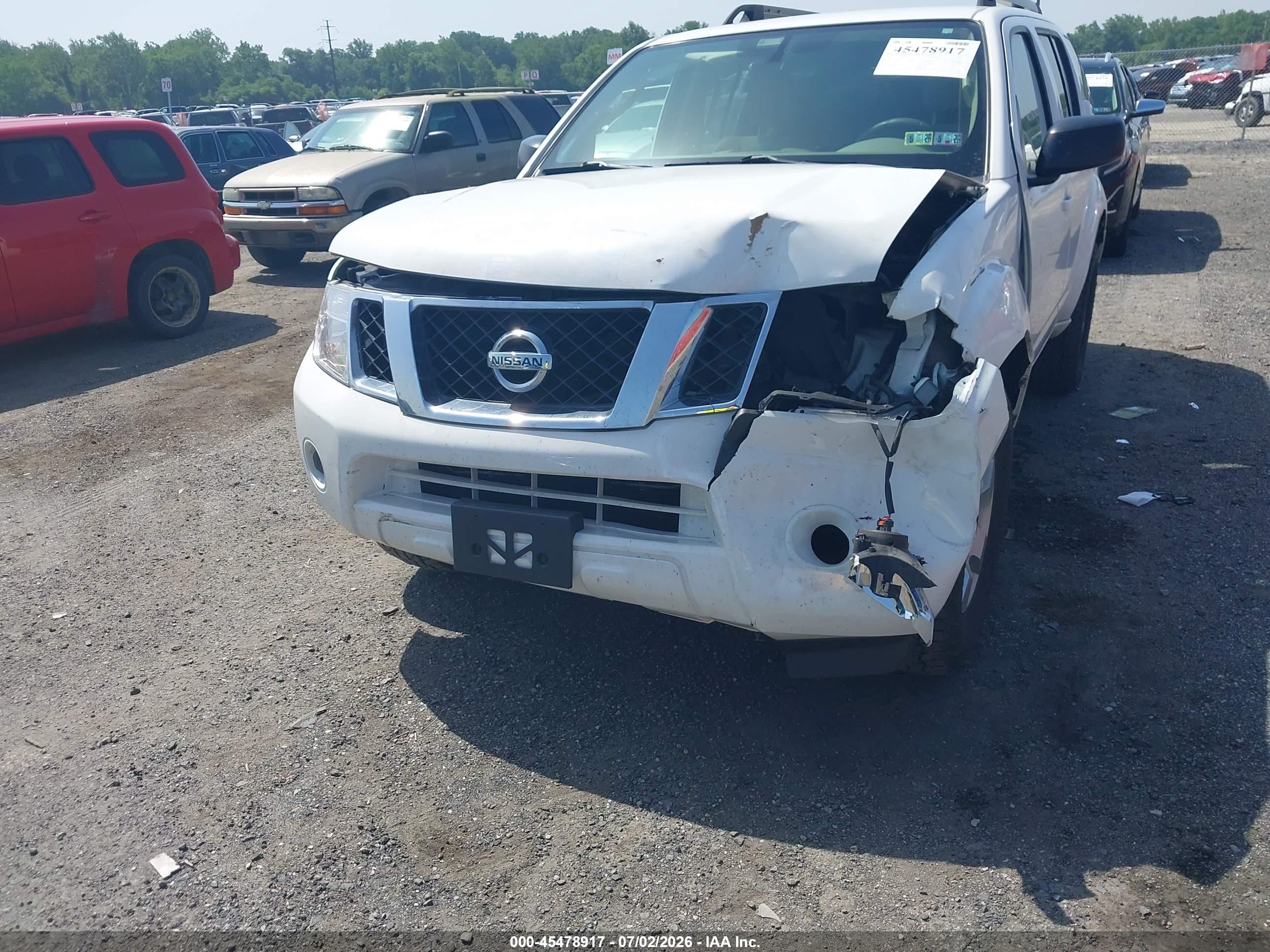 2012 Nissan Pathfinder S White vin: 5N1AR1NB6CC639654