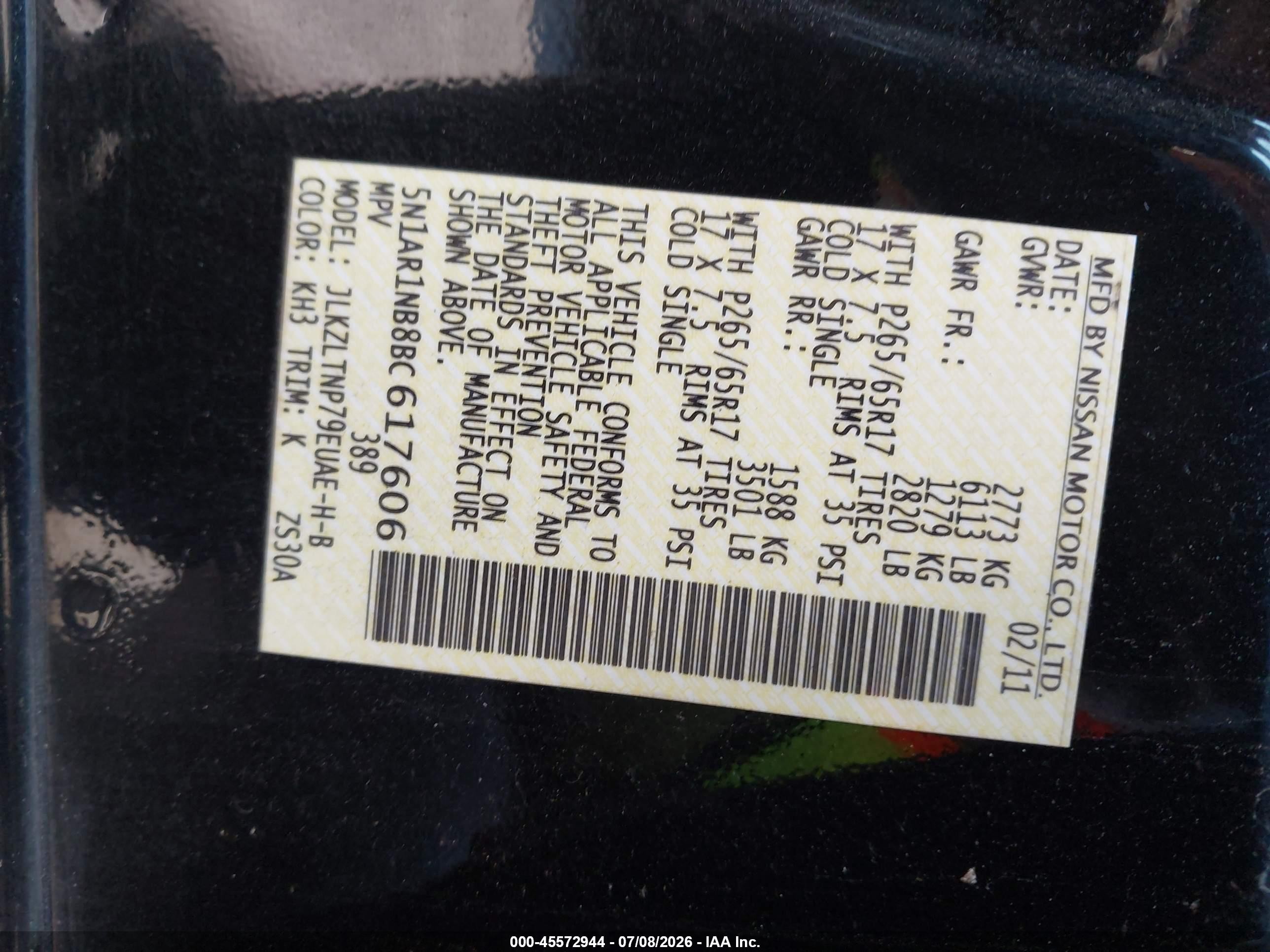 2011 Nissan Pathfinder Silver Черный vin: 5N1AR1NB8BC617606