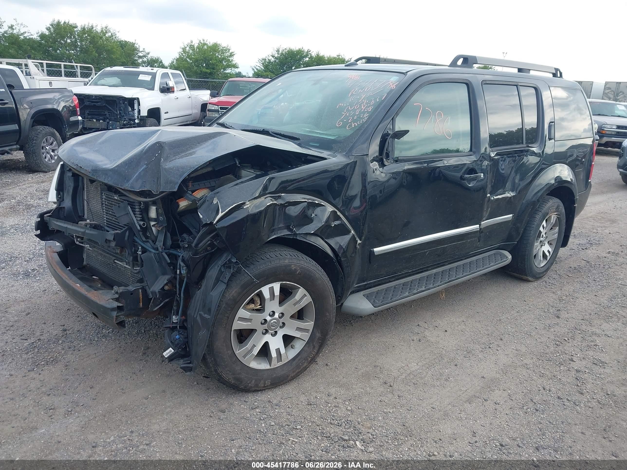 2012 Nissan Pathfinder Silver Black vin: 5N1AR1NB9CC604106