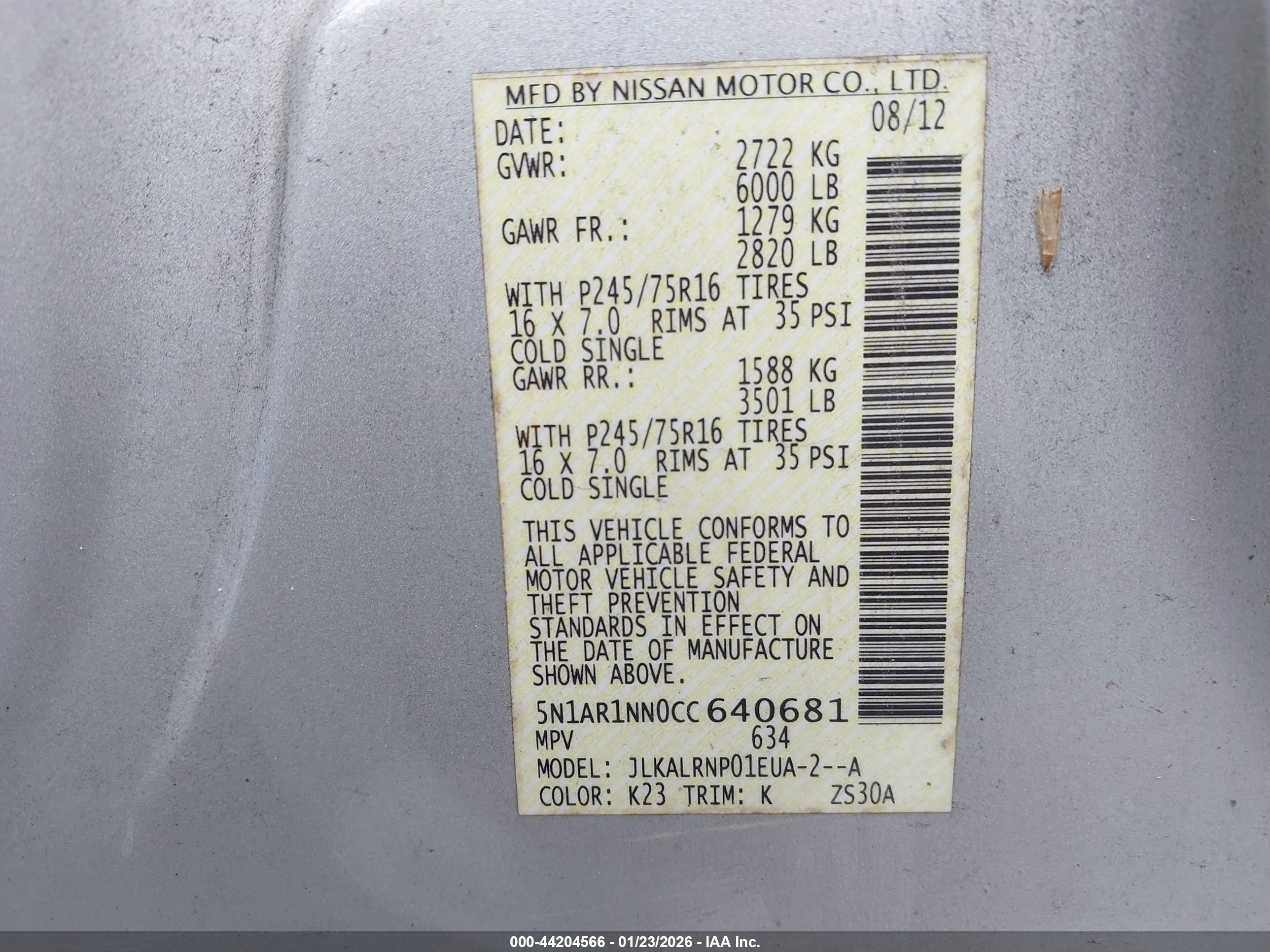 2012 Nissan Pathfinder S Серебряный vin: 5N1AR1NN0CC640681