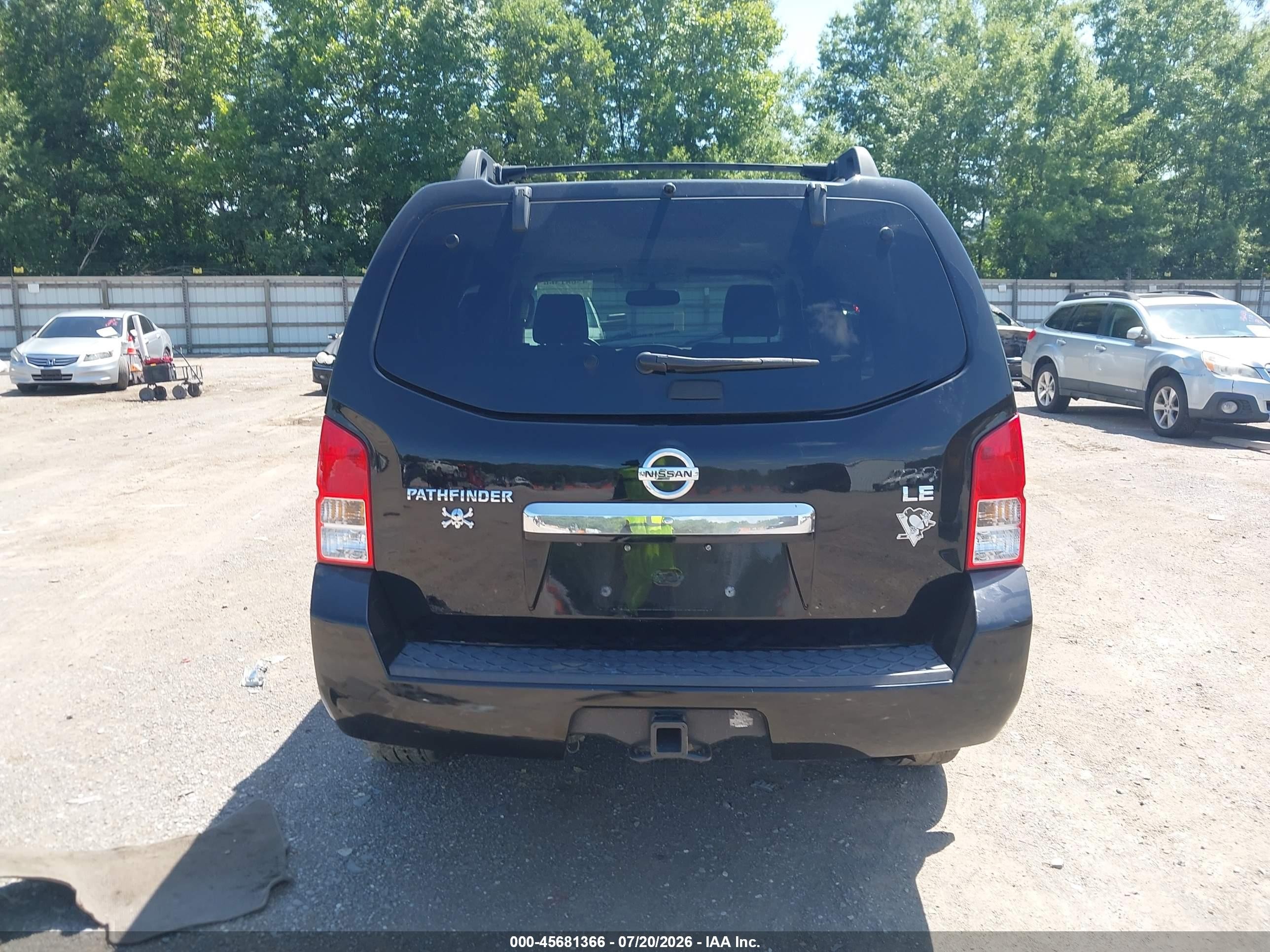 2010 Nissan Pathfinder Se Black vin: 5N1AR1NN1AC619710