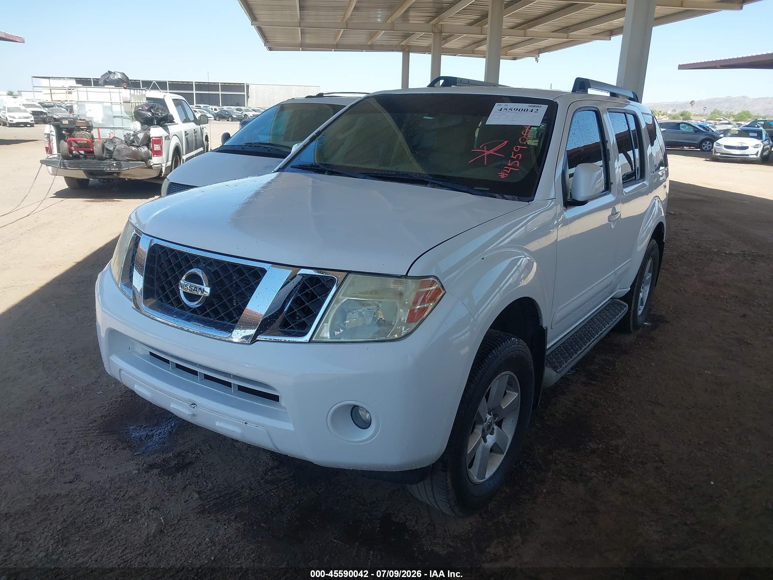 2012 Nissan Pathfinder Sv White vin: 5N1AR1NN1CC603056