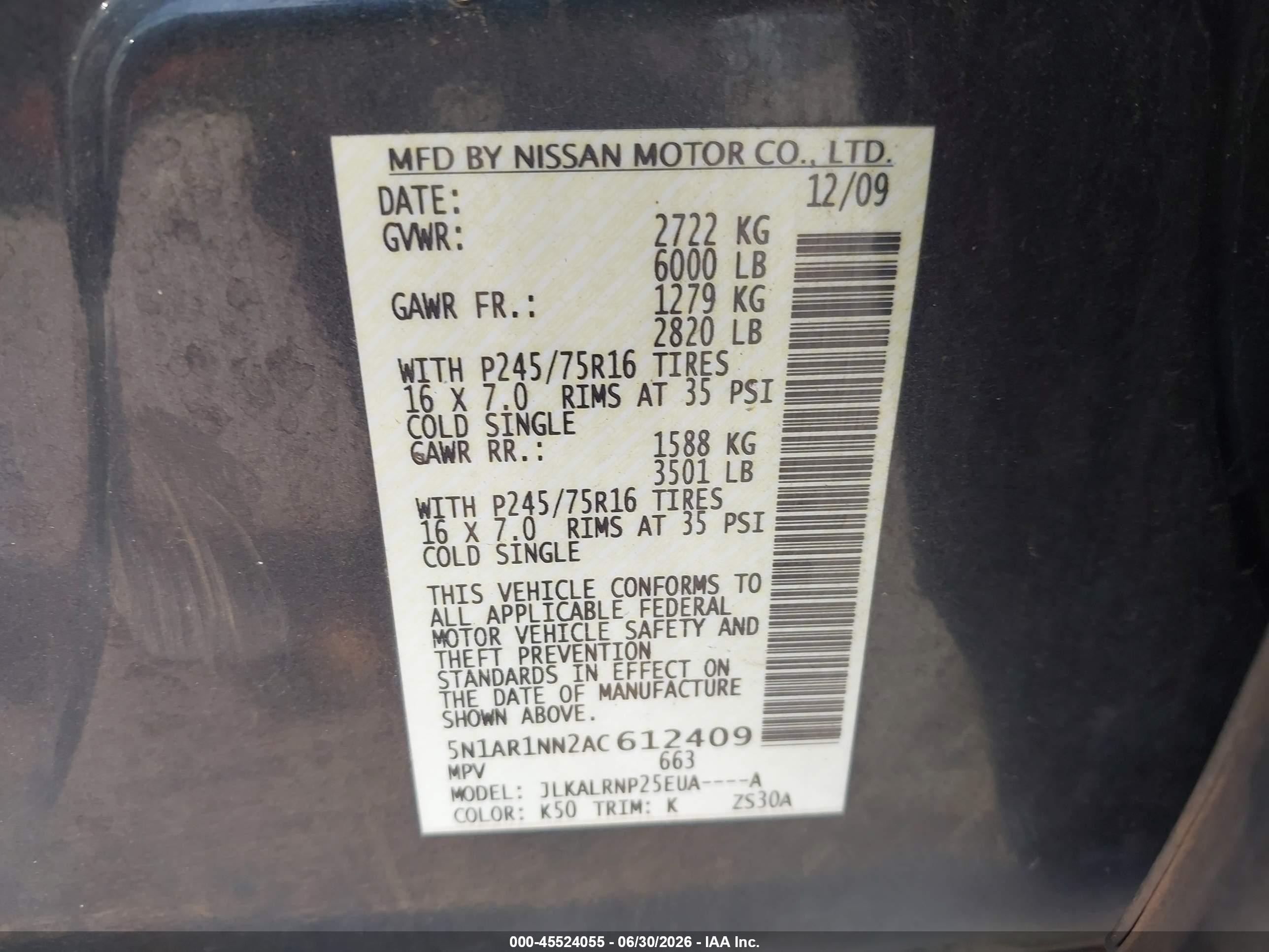 2010 Nissan Pathfinder S Fe+ Gray vin: 5N1AR1NN2AC612409