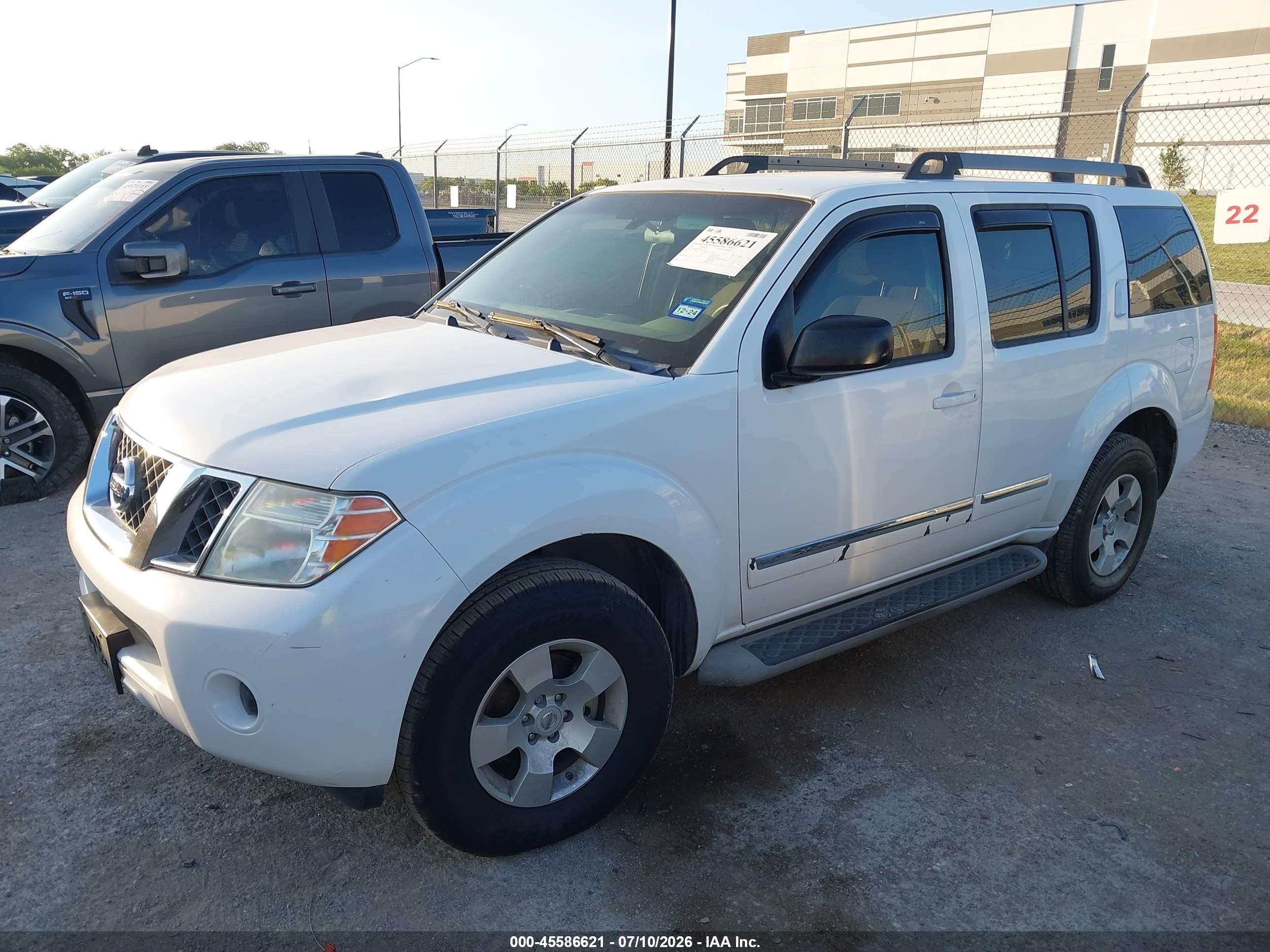 2011 Nissan Pathfinder S White vin: 5N1AR1NN2BC622472