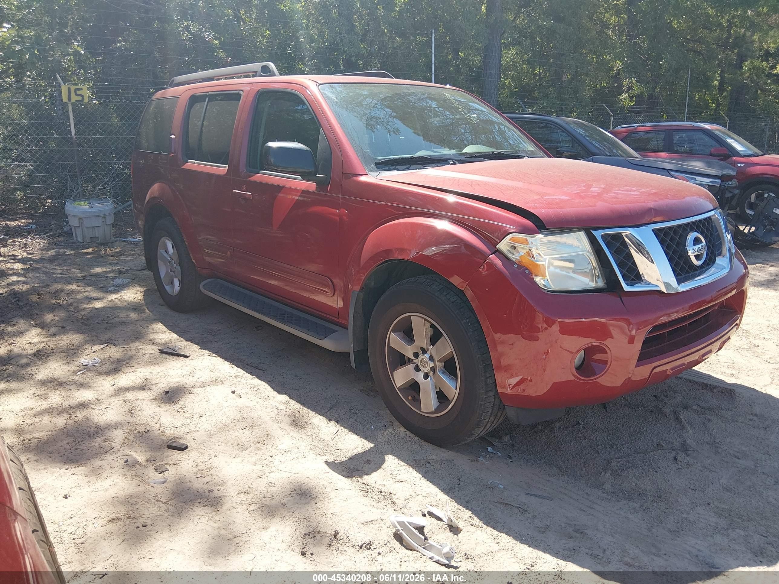 2012 Nissan Pathfinder Sv Red vin: 5N1AR1NN2CC604457