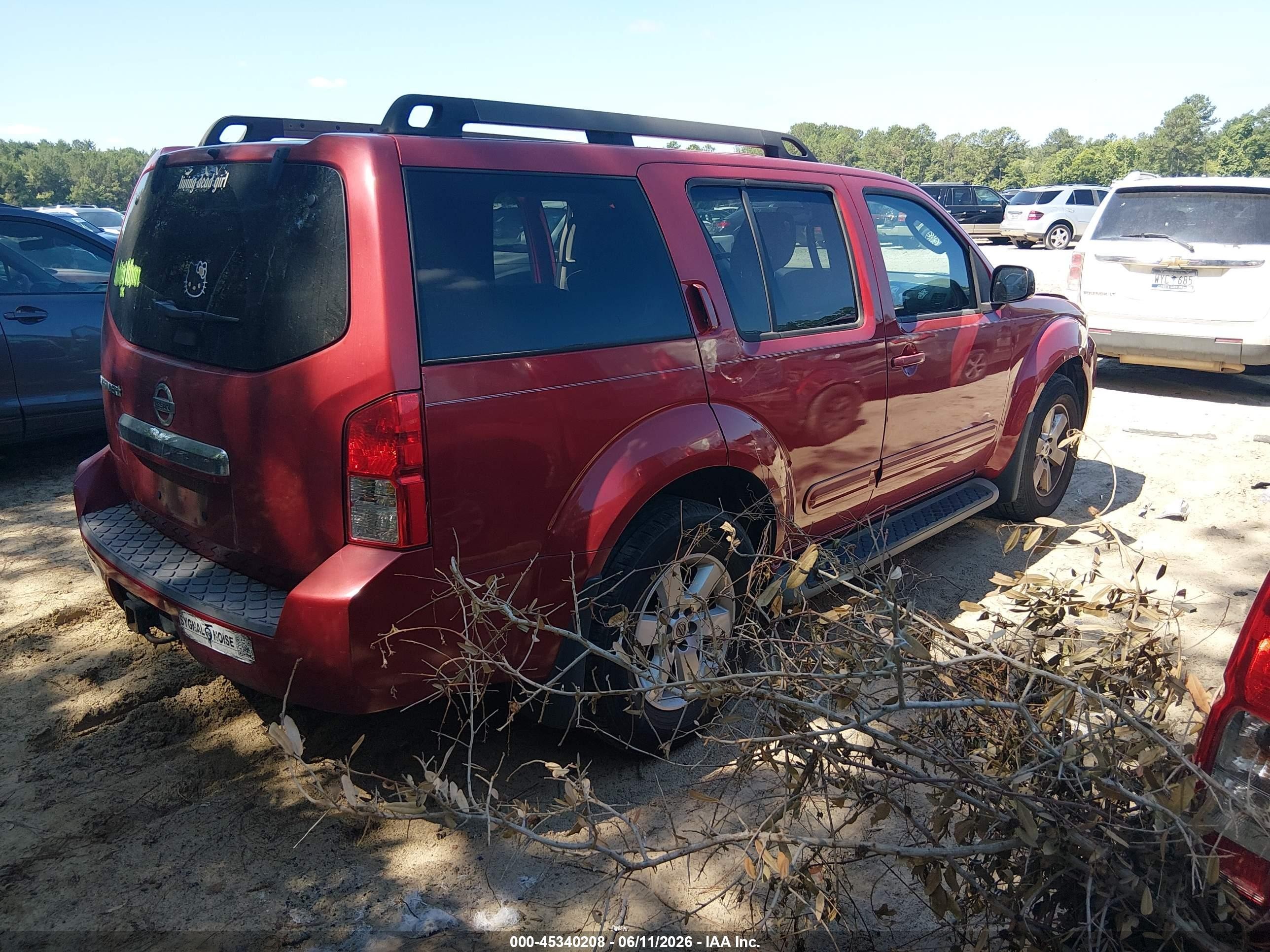 2012 Nissan Pathfinder Sv Red vin: 5N1AR1NN2CC604457