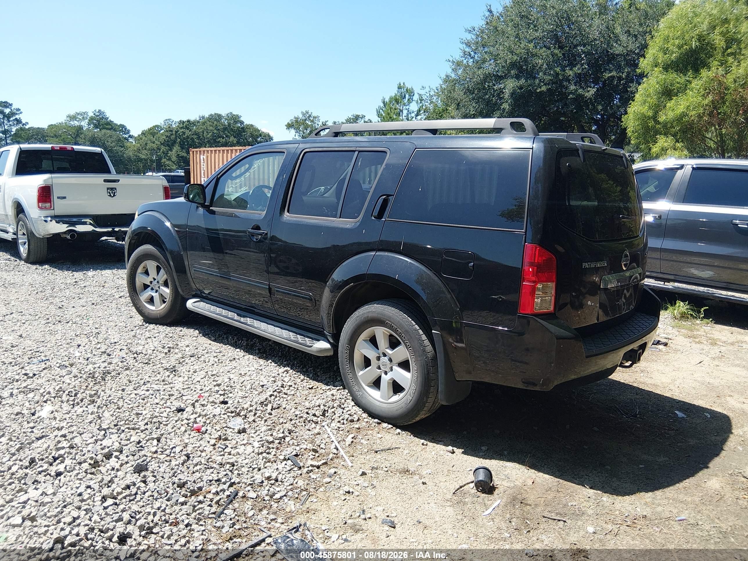 2010 Nissan Pathfinder Se Black vin: 5N1AR1NN3AC624133