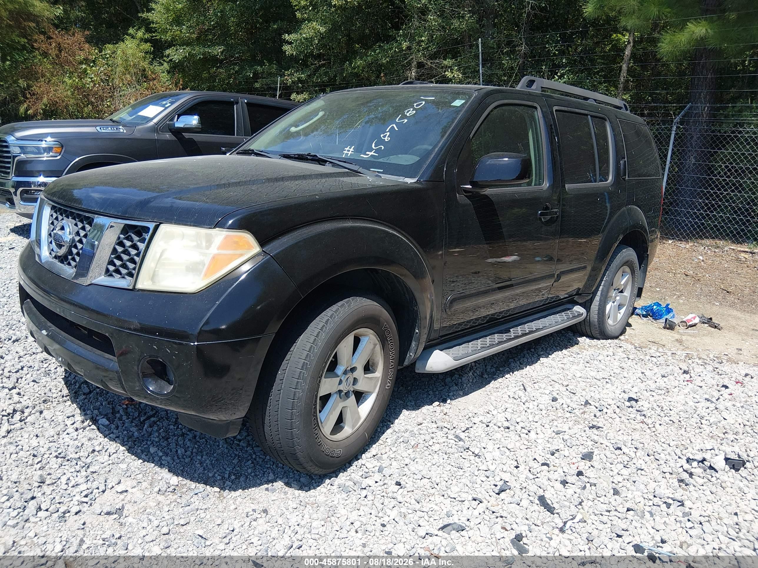 2010 Nissan Pathfinder Se Black vin: 5N1AR1NN3AC624133