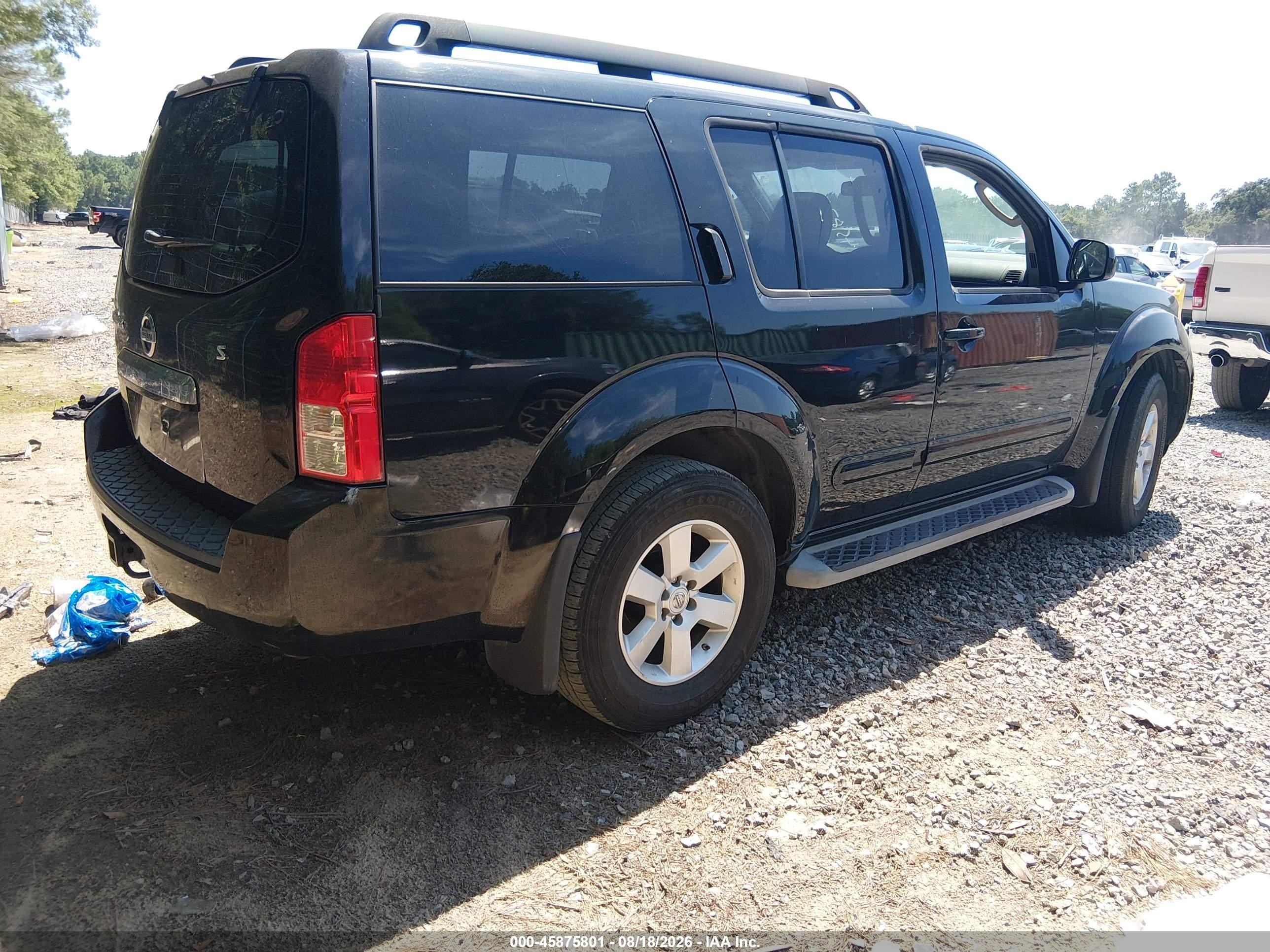 2010 Nissan Pathfinder Se Black vin: 5N1AR1NN3AC624133