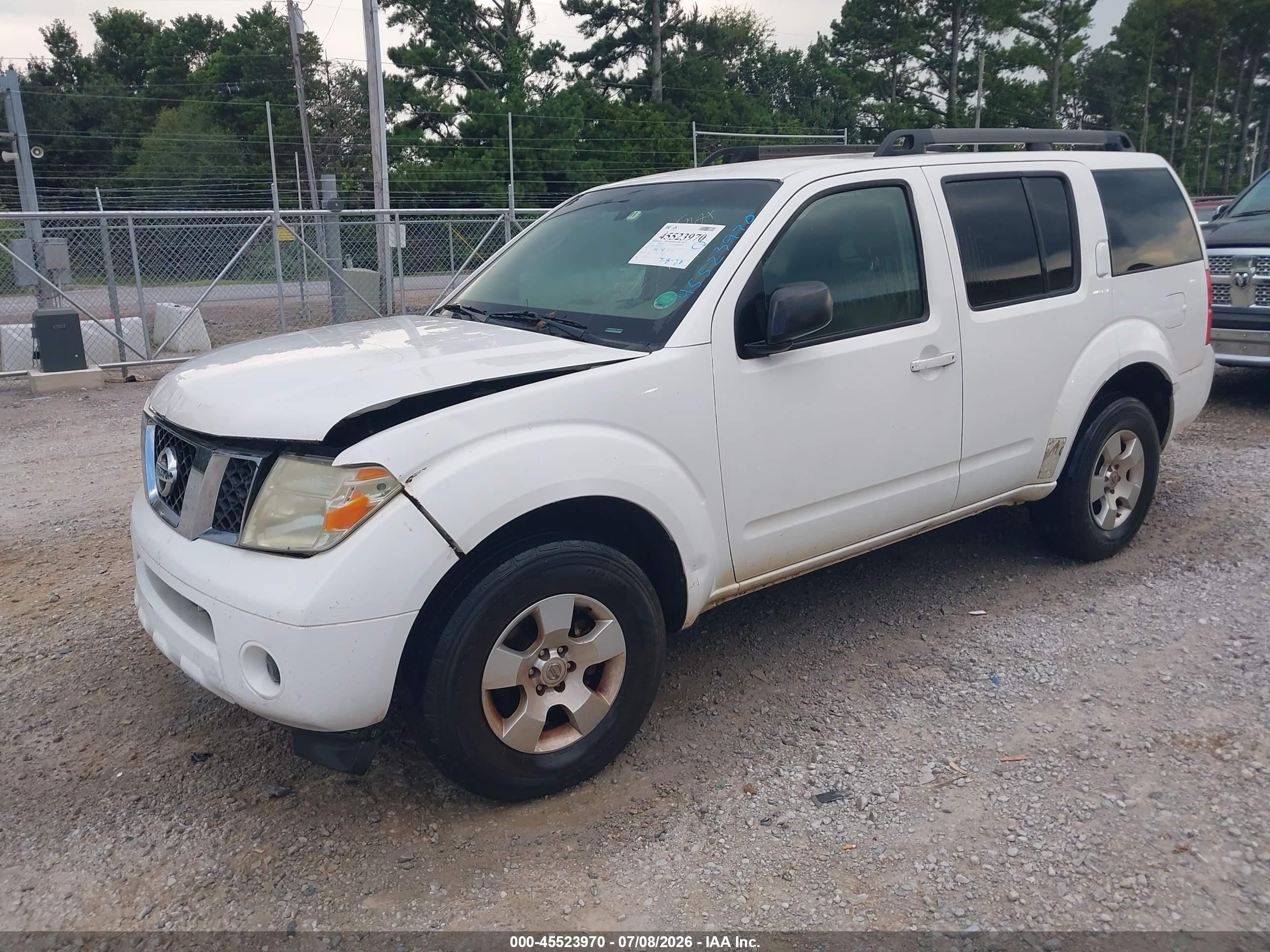 2011 Nissan Pathfinder S White vin: 5N1AR1NN3BC615661