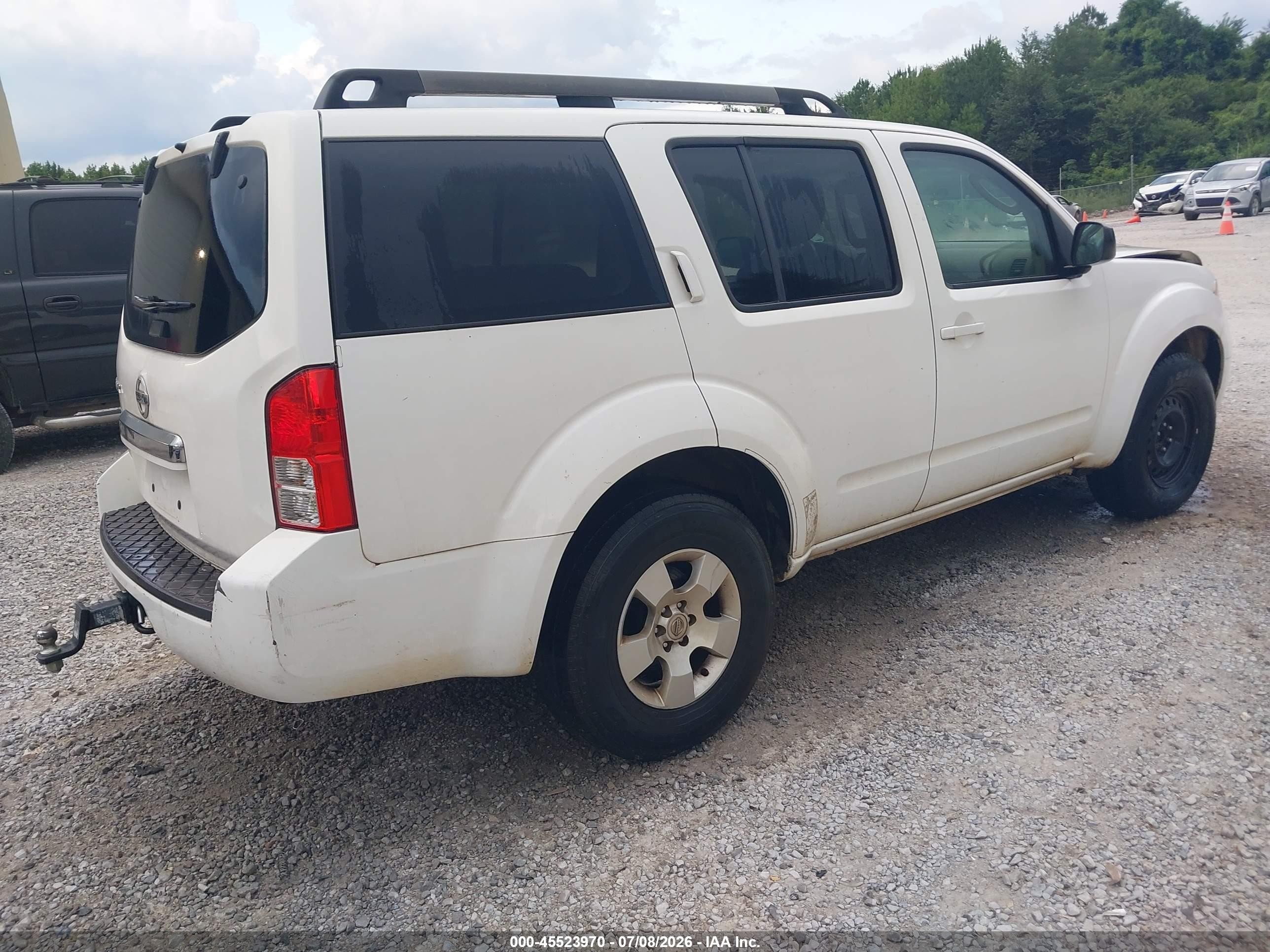 2011 Nissan Pathfinder S White vin: 5N1AR1NN3BC615661