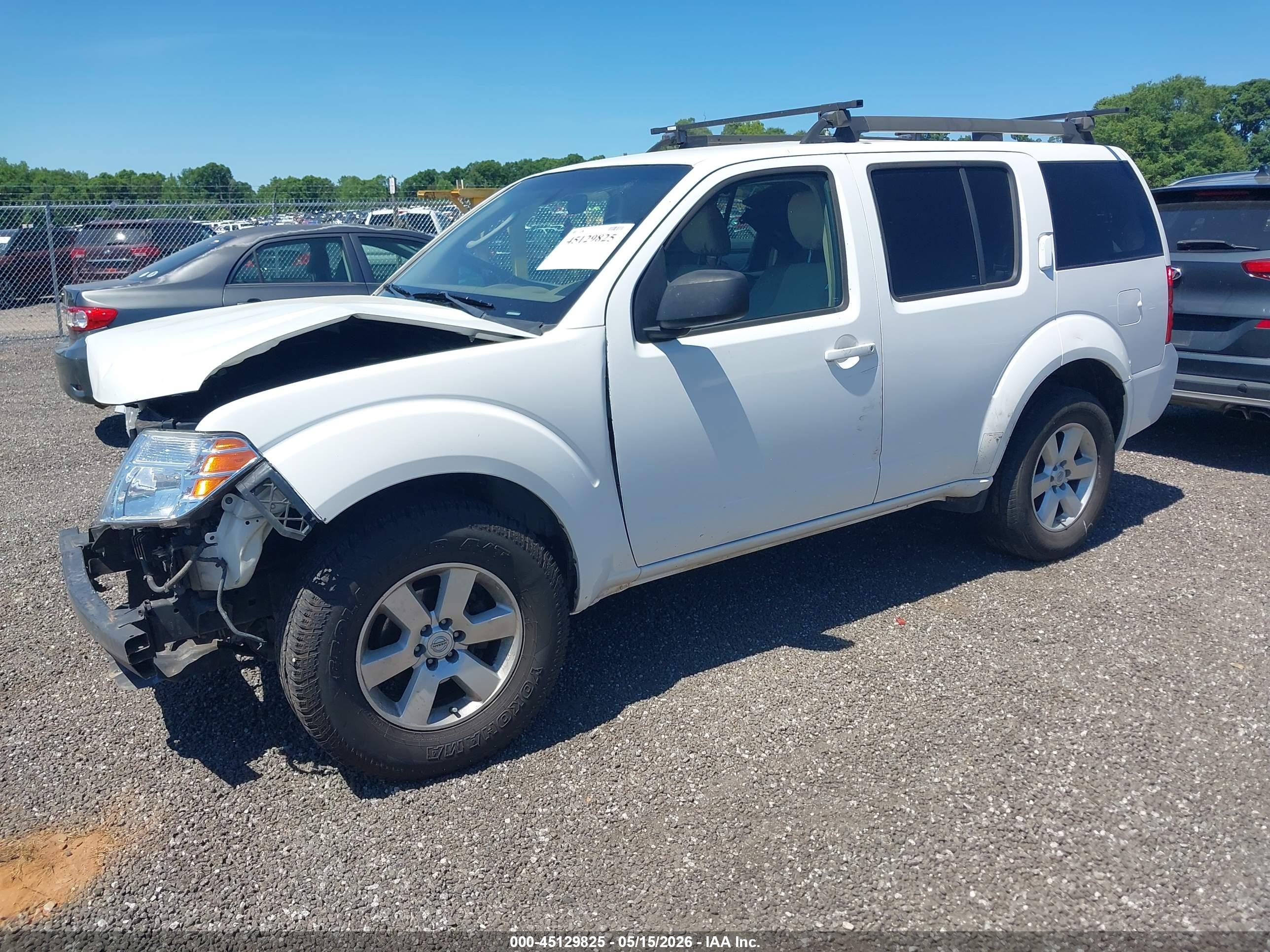 2011 Nissan Pathfinder S White vin: 5N1AR1NN3BC624960