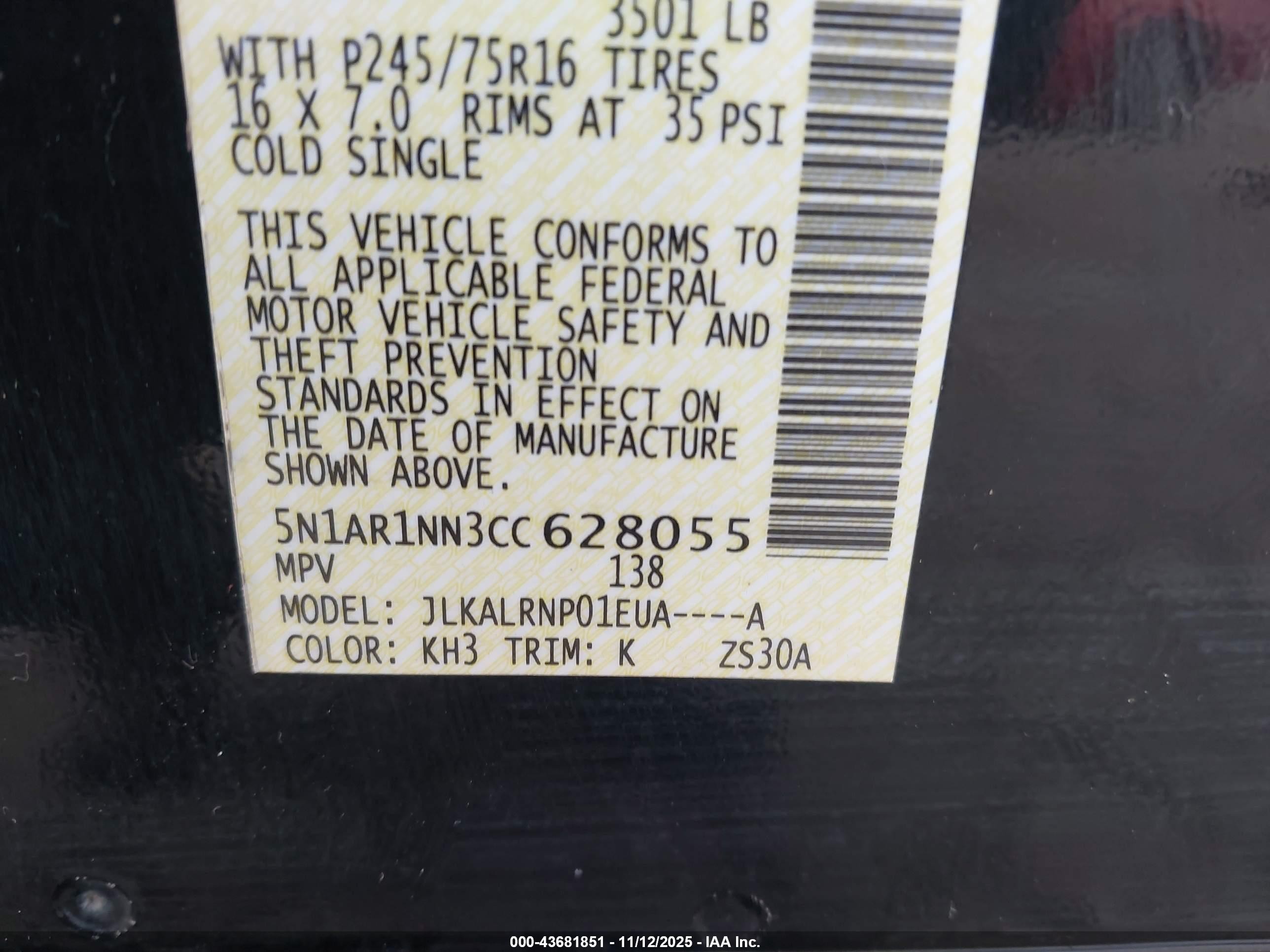 2012 Nissan Pathfinder S Черный vin: 5N1AR1NN3CC628055