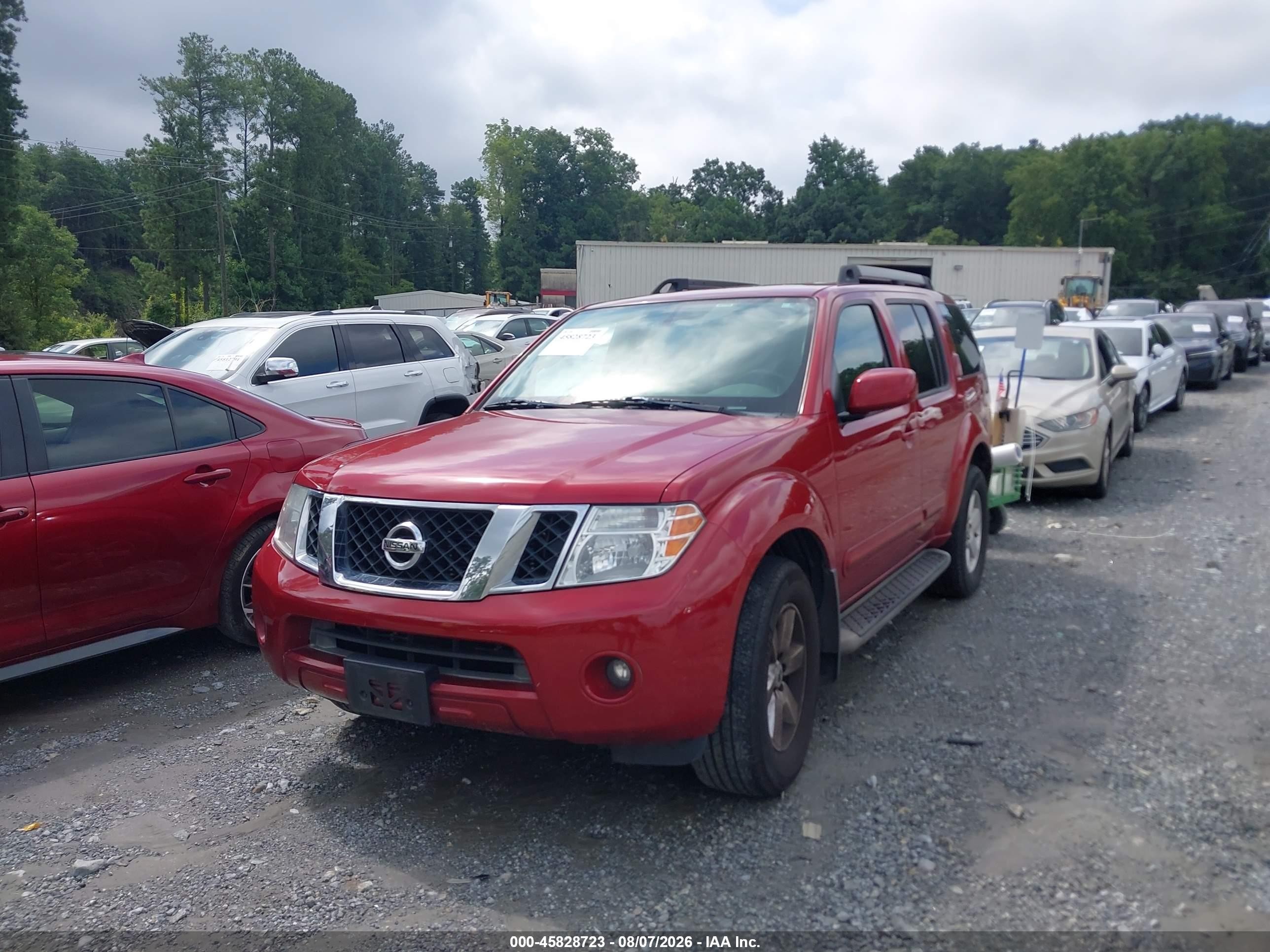 2012 Nissan Pathfinder Sv Red vin: 5N1AR1NN6CC619253