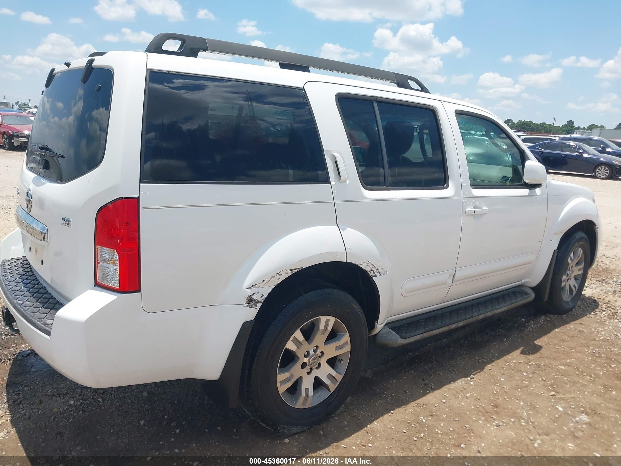 2010 Nissan Pathfinder Se Белый vin: 5N1AR1NN7AC603267