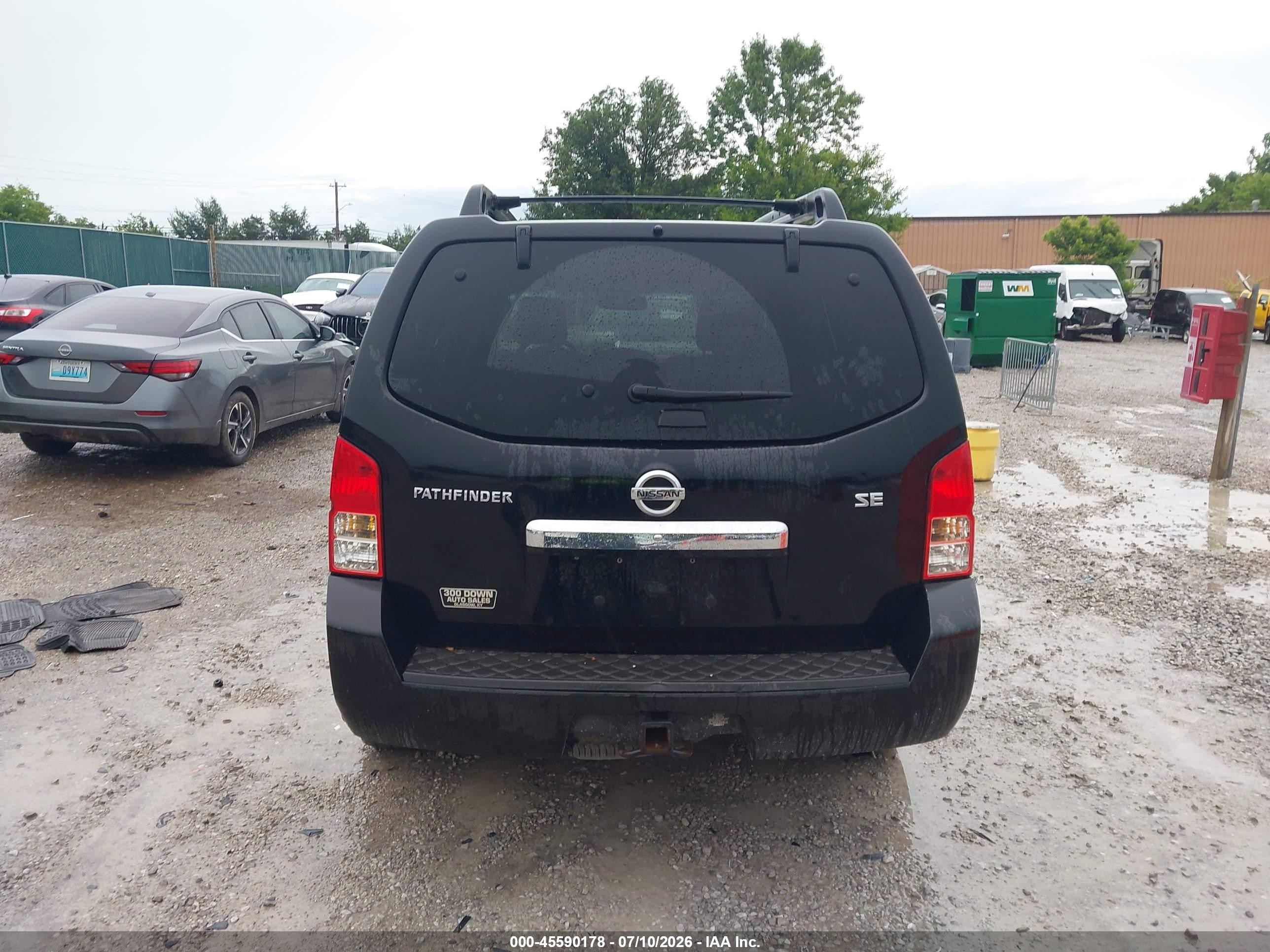 2010 Nissan Pathfinder Se Black vin: 5N1AR1NN7AC604032