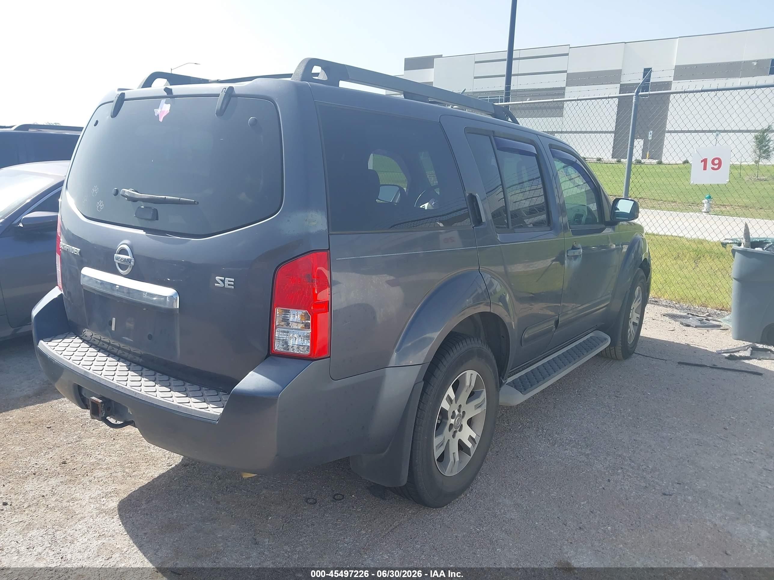 2010 Nissan Pathfinder Se Gray vin: 5N1AR1NN7AC624295