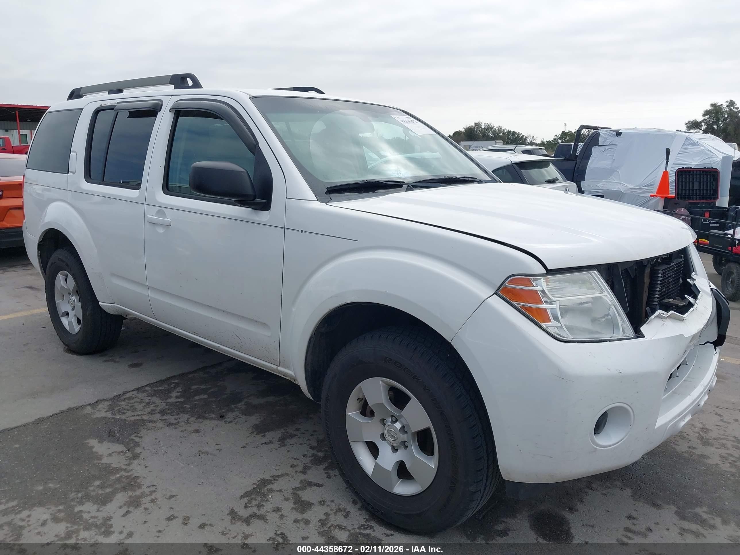 2011 Nissan Pathfinder S White vin: 5N1AR1NN7BC618613