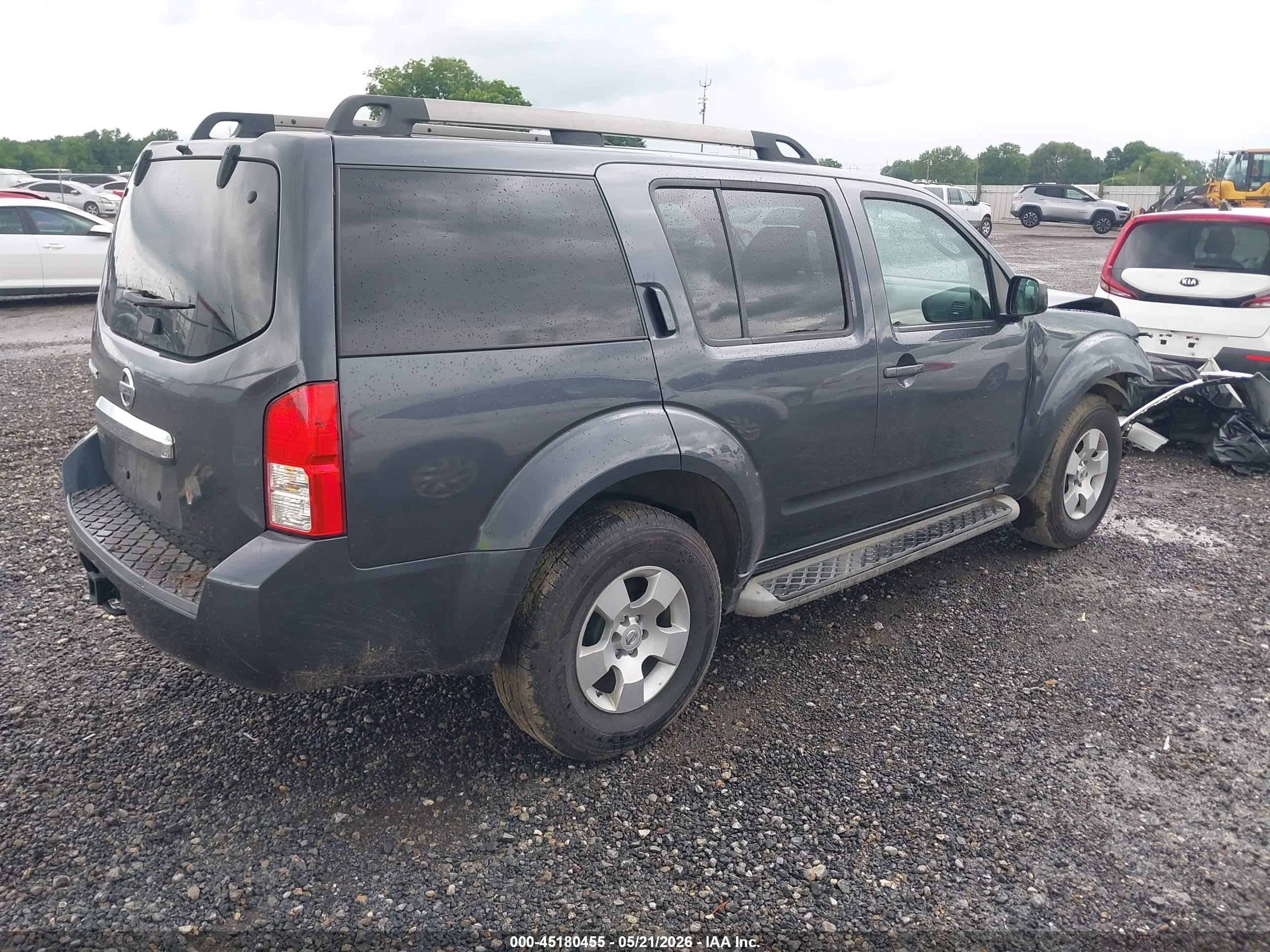 2011 Nissan Pathfinder S Gray vin: 5N1AR1NN7BC619860