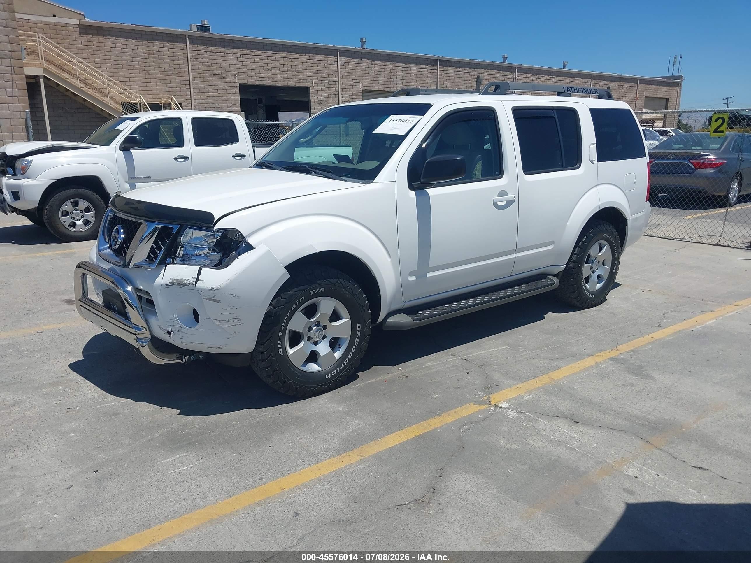 2012 Nissan Pathfinder S White vin: 5N1AR1NN7CC616183