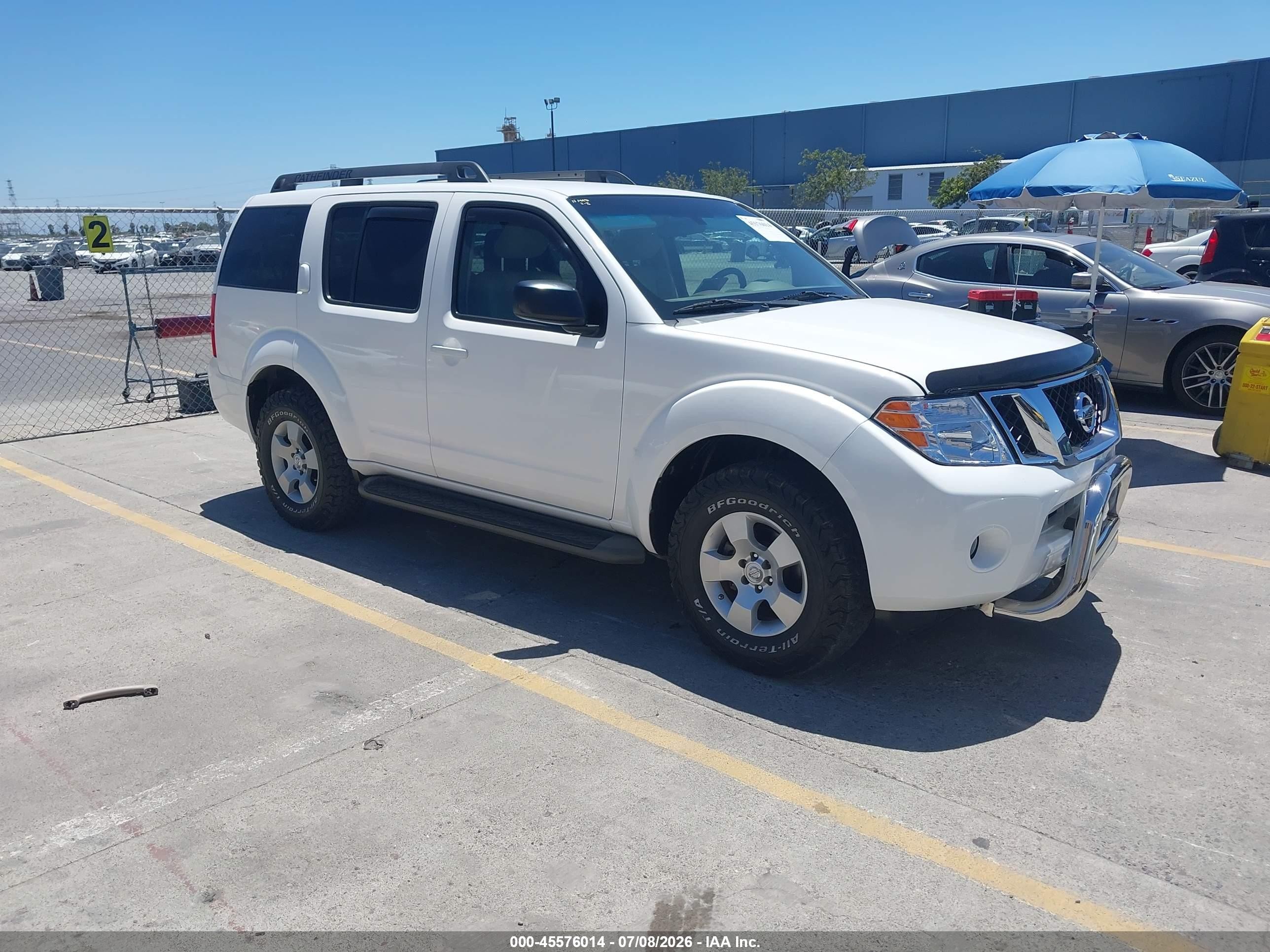 2012 Nissan Pathfinder S White vin: 5N1AR1NN7CC616183