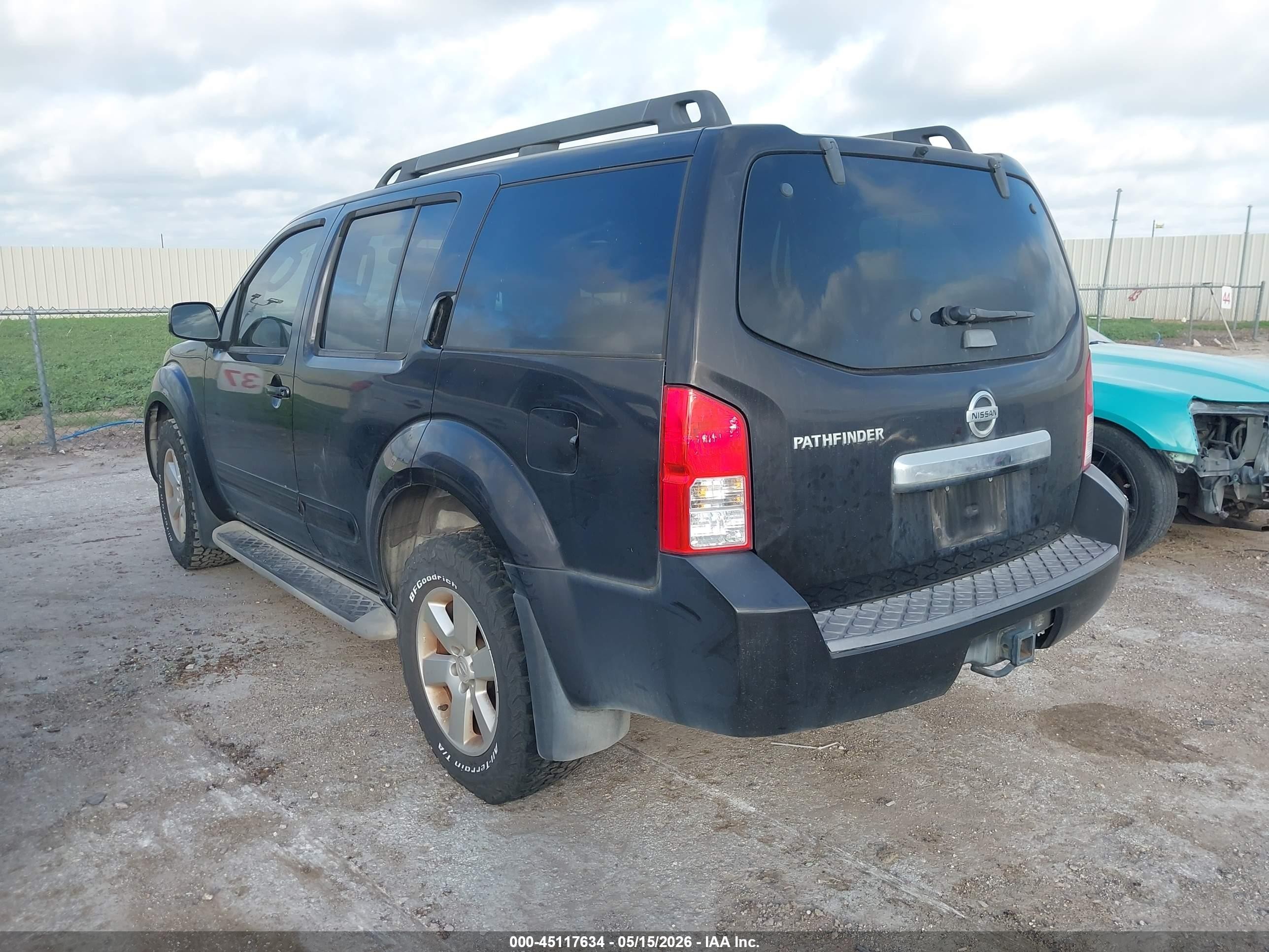 2012 Nissan Pathfinder Sv Black vin: 5N1AR1NN7CC632917