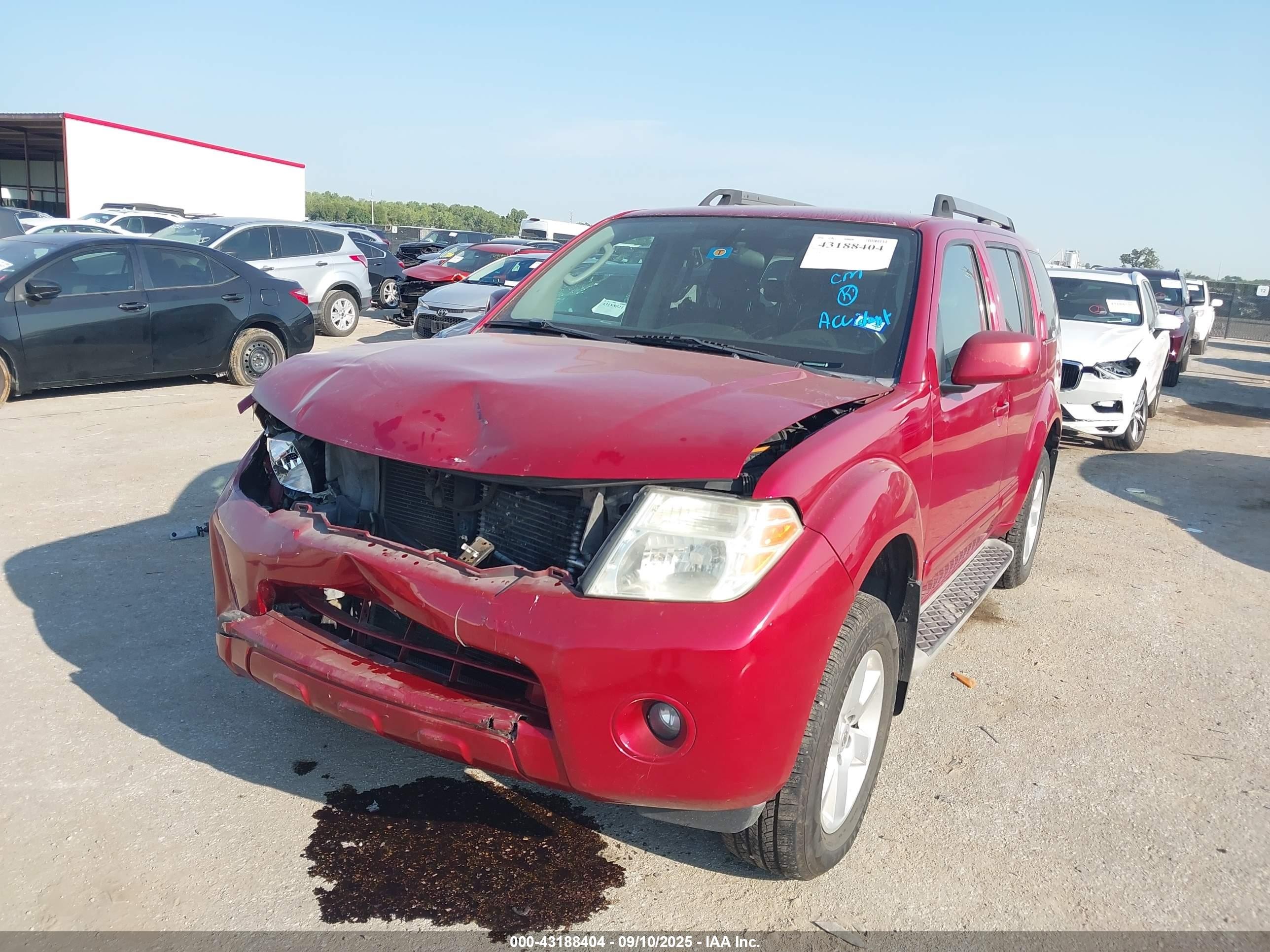 2010 Nissan Pathfinder Se Красный vin: 5N1AR1NN8AC624385