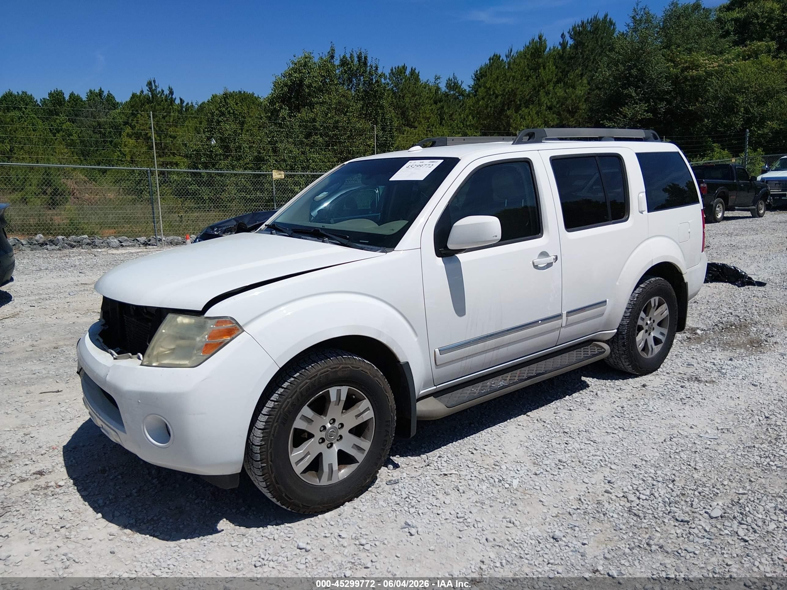 2011 Nissan Pathfinder Silver White vin: 5N1AR1NN8BC625229