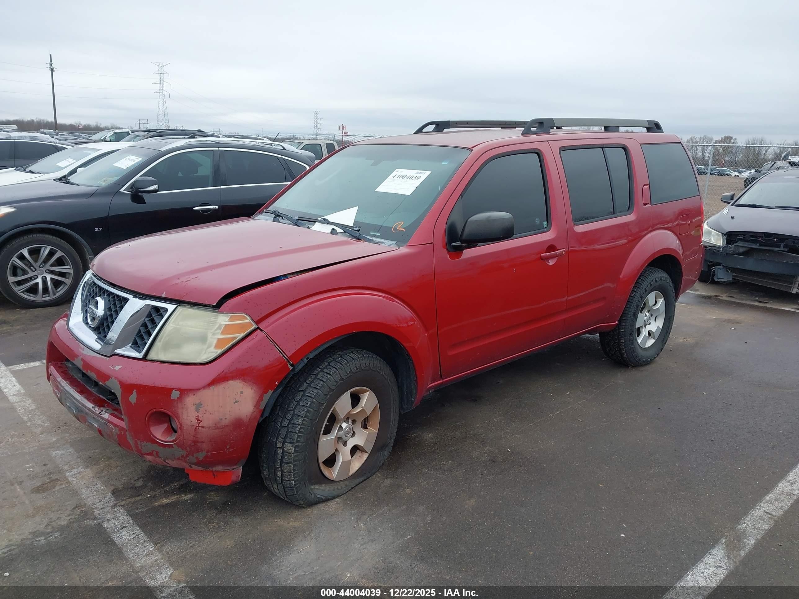 2012 Nissan Pathfinder S Red vin: 5N1AR1NN8CC608531